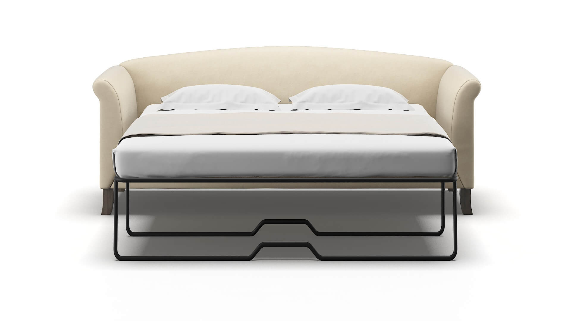 Crete Dream_d Almond Sofa Sleeper Espresso legs 1