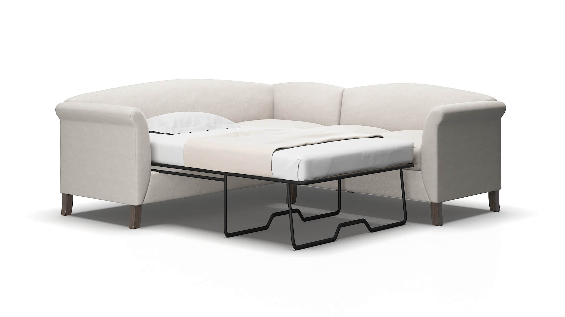 Crete Dream_d stone Sectional sleeper Espresso Legs  2