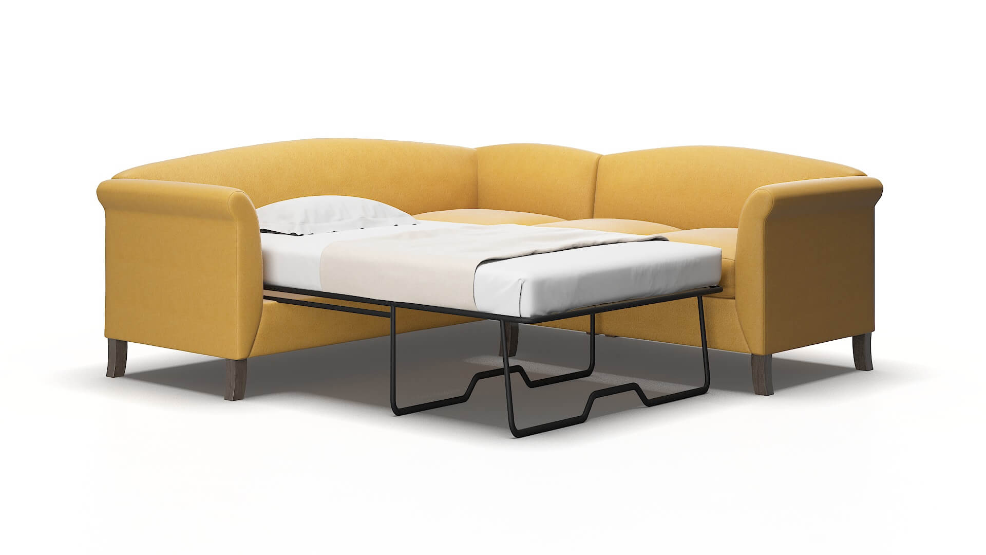Crete Dream_d Sunflower Sectional Sleeper espresso legs 2