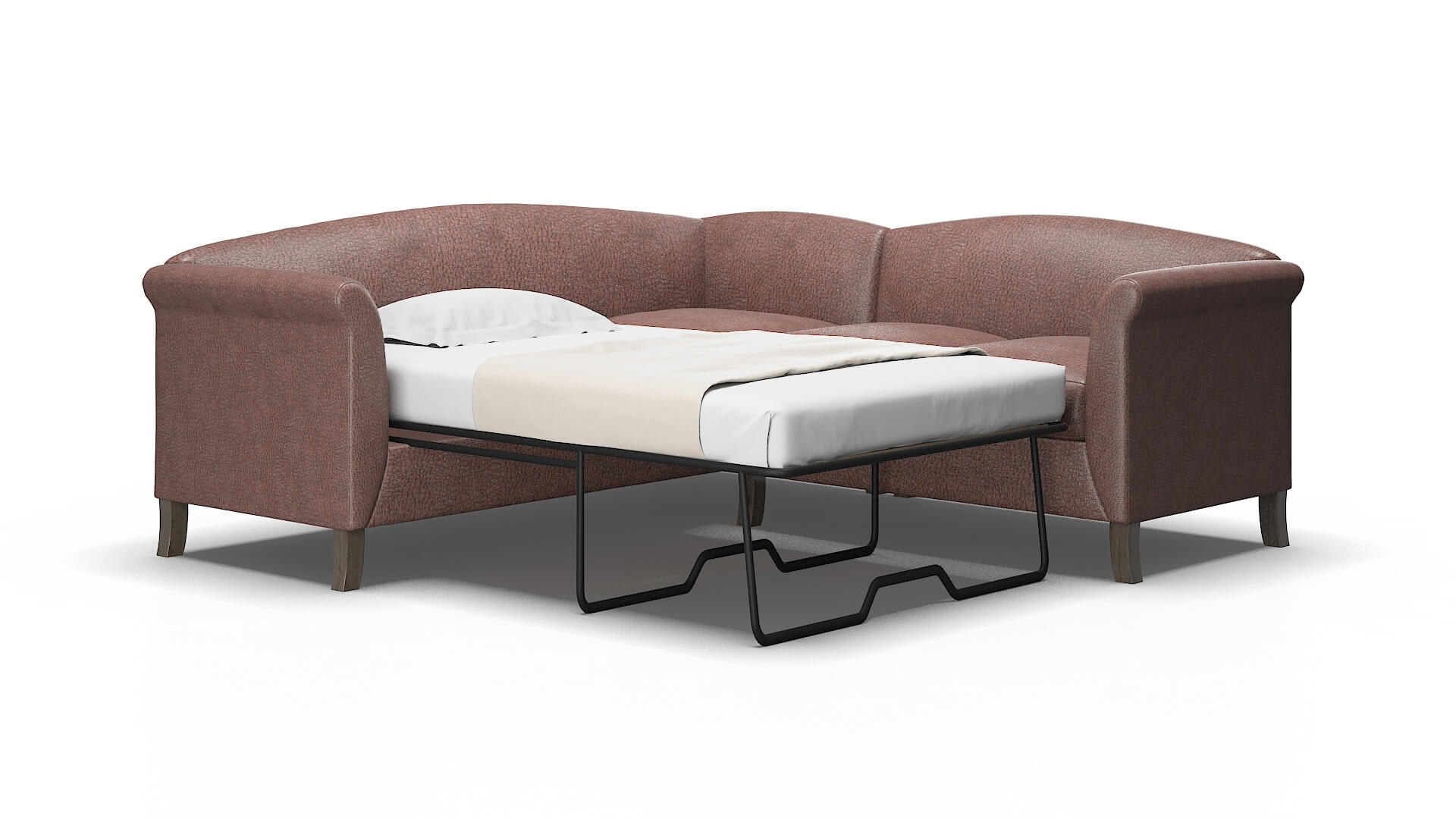 Crete Ford brown Sectional sleeper Espresso Legs  2