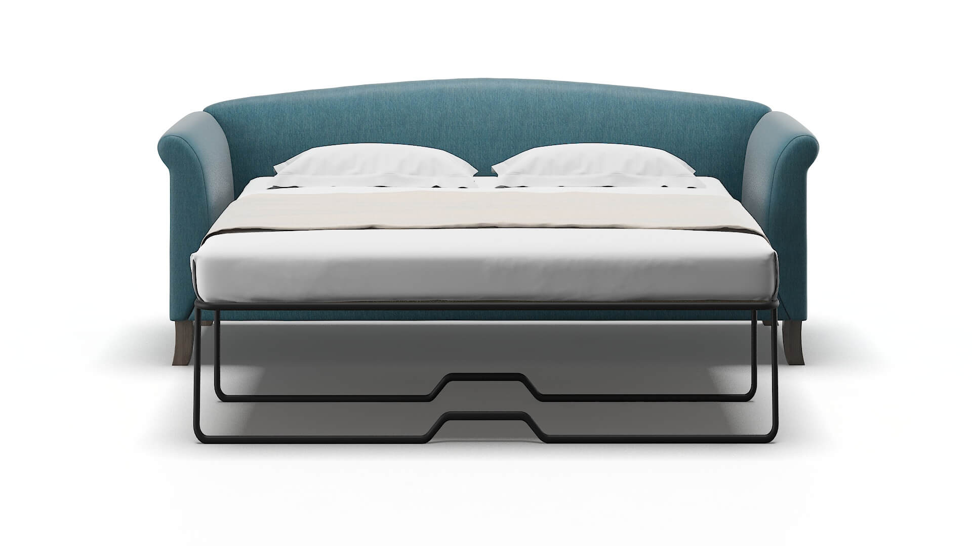 Crete Hepburn Teal Sofa Sleeper Espresso legs 1