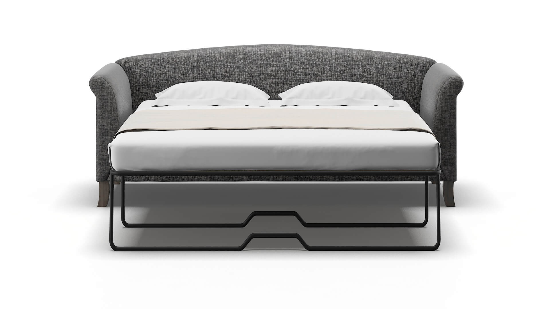 Crete Insight Charcoal Sofa Sleeper Espresso legs 1