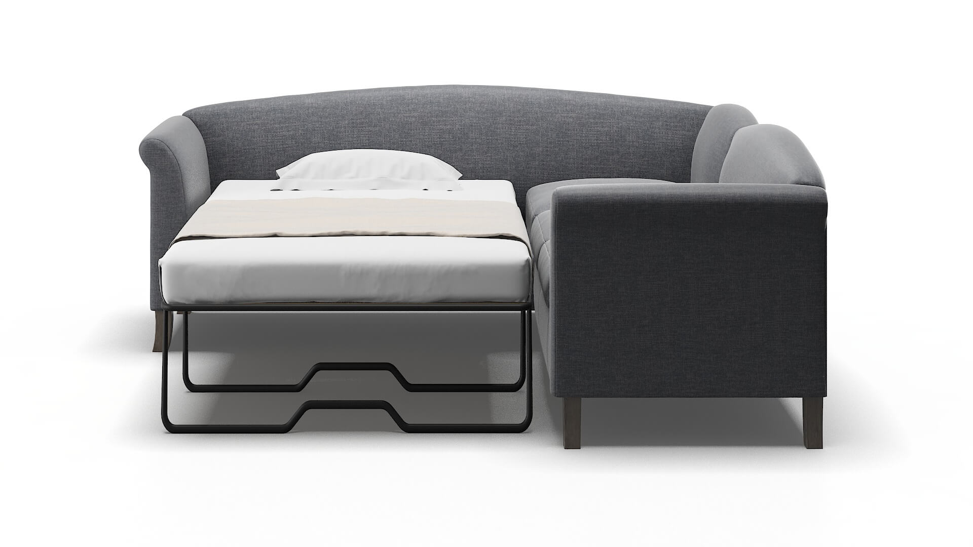 Crete Keylargo Graphite Sectional Sleeper Espresso legs 1