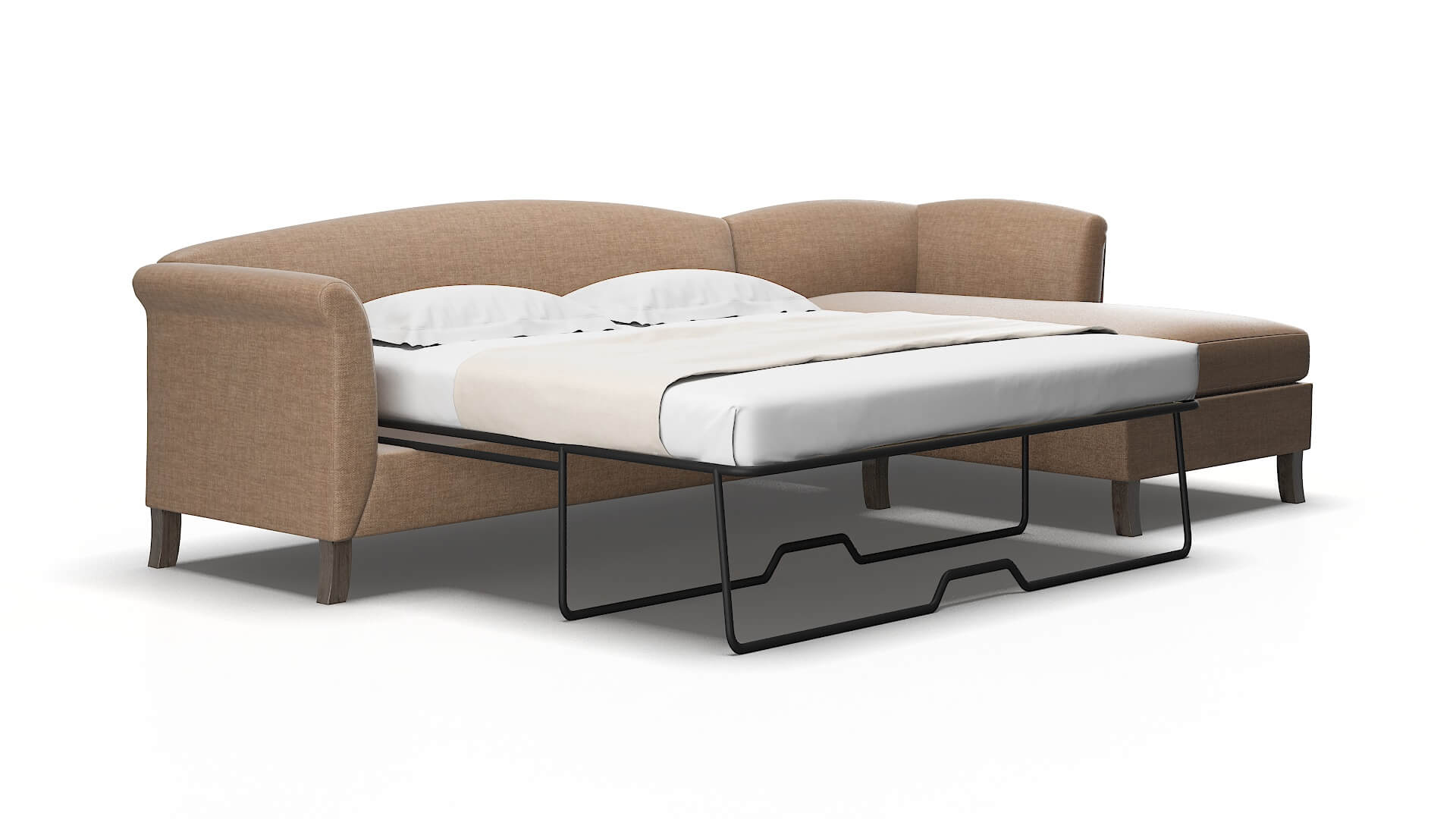 Crete Keylargo mink Panel sleeper Espresso Legs  2