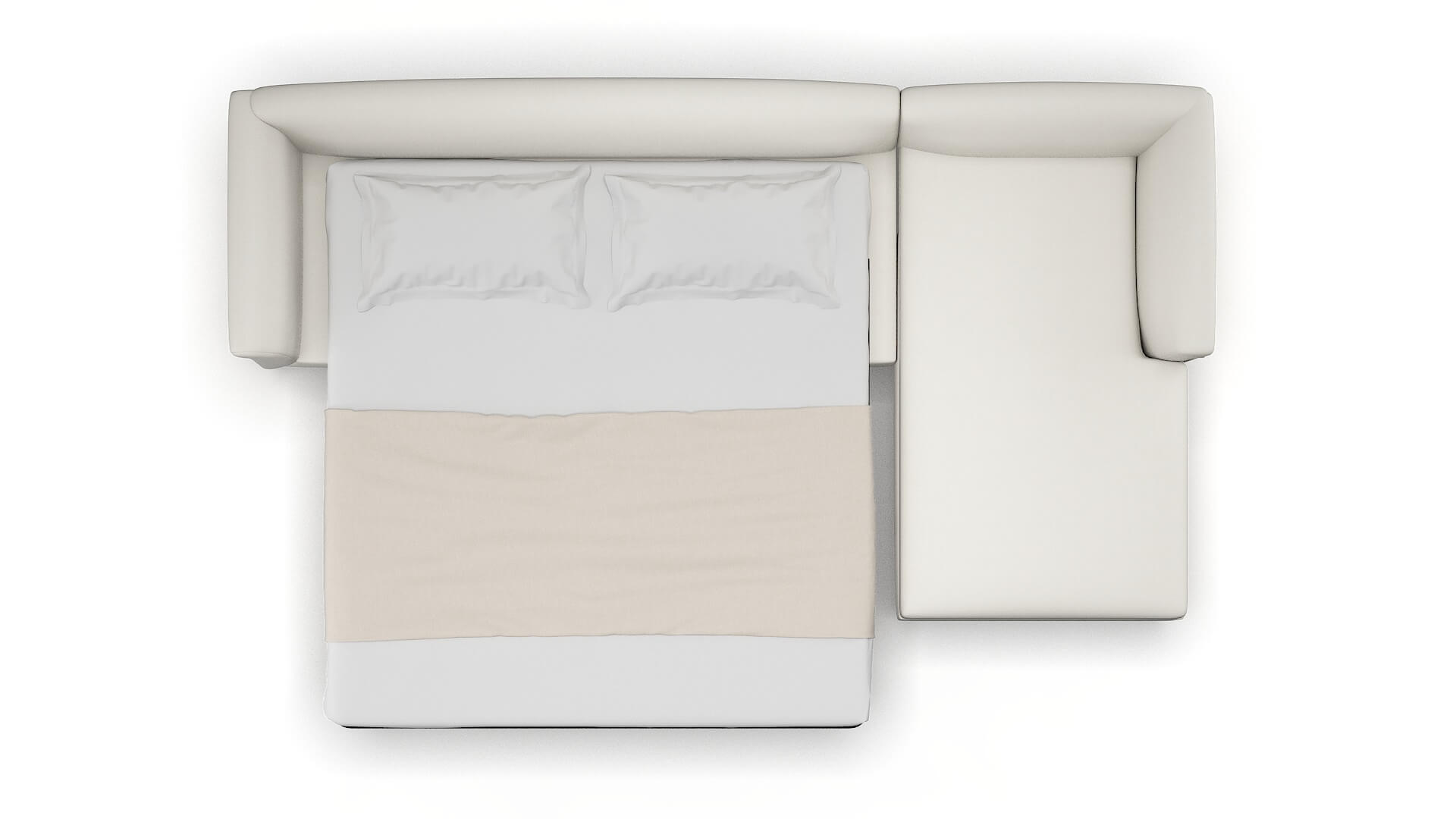 Crete Keylargo Oatmeal Panel Sleeper Espresso legs 3