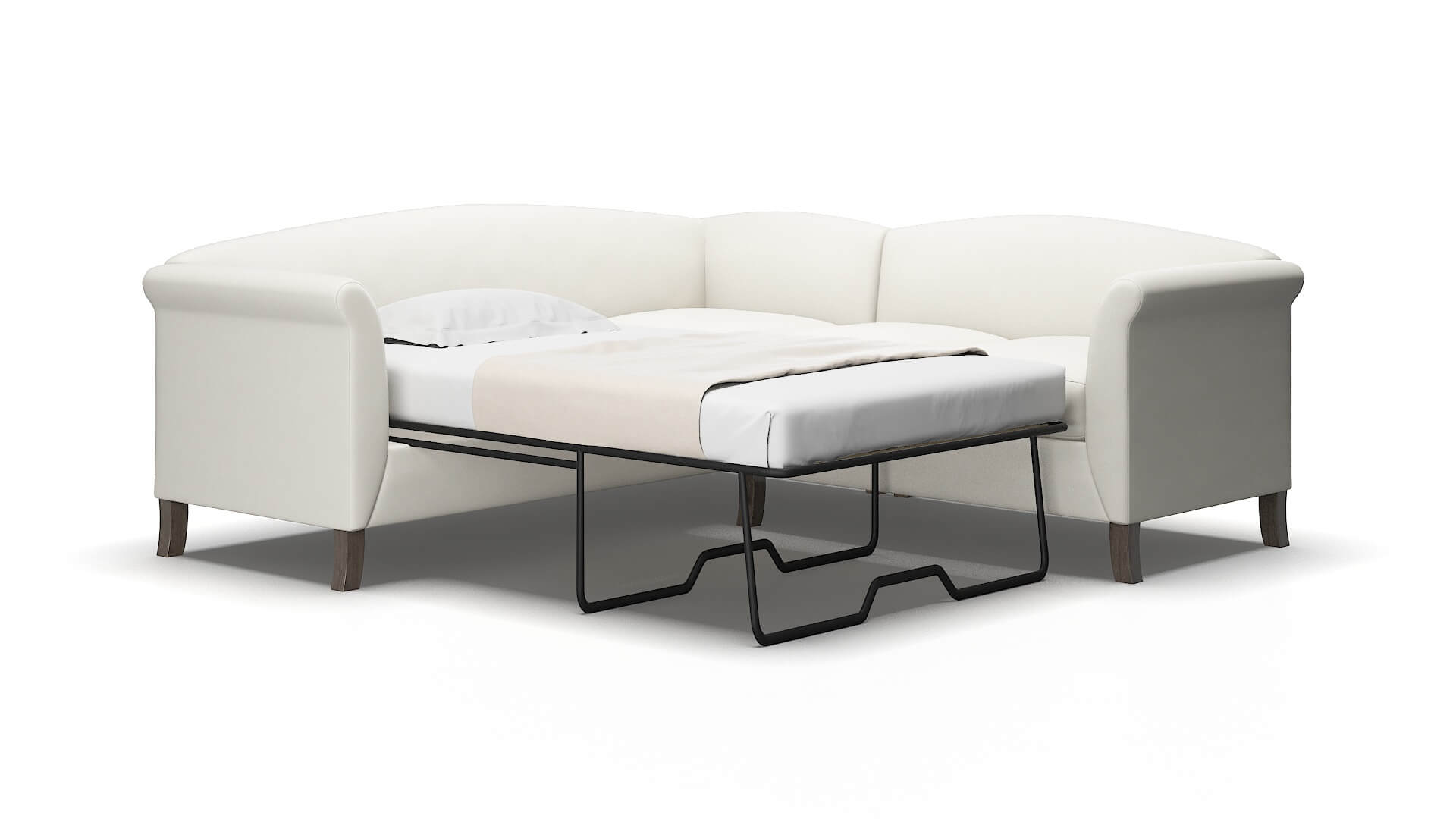 Crete Keylargo oatmeal Sectional sleeper Espresso Legs  2