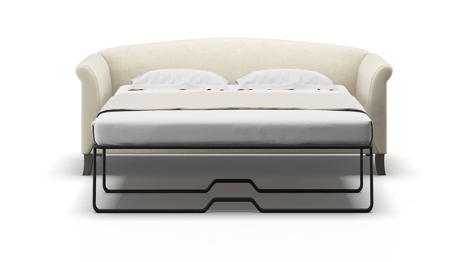 Crete Lana Sand Sofa Sleeper Espresso legs 1