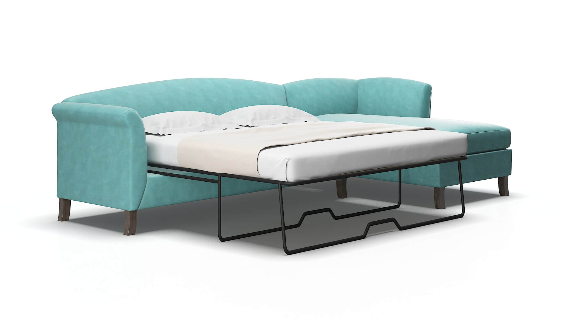 Crete Leslie Caribbean Panel Sleeper Espresso legs 2