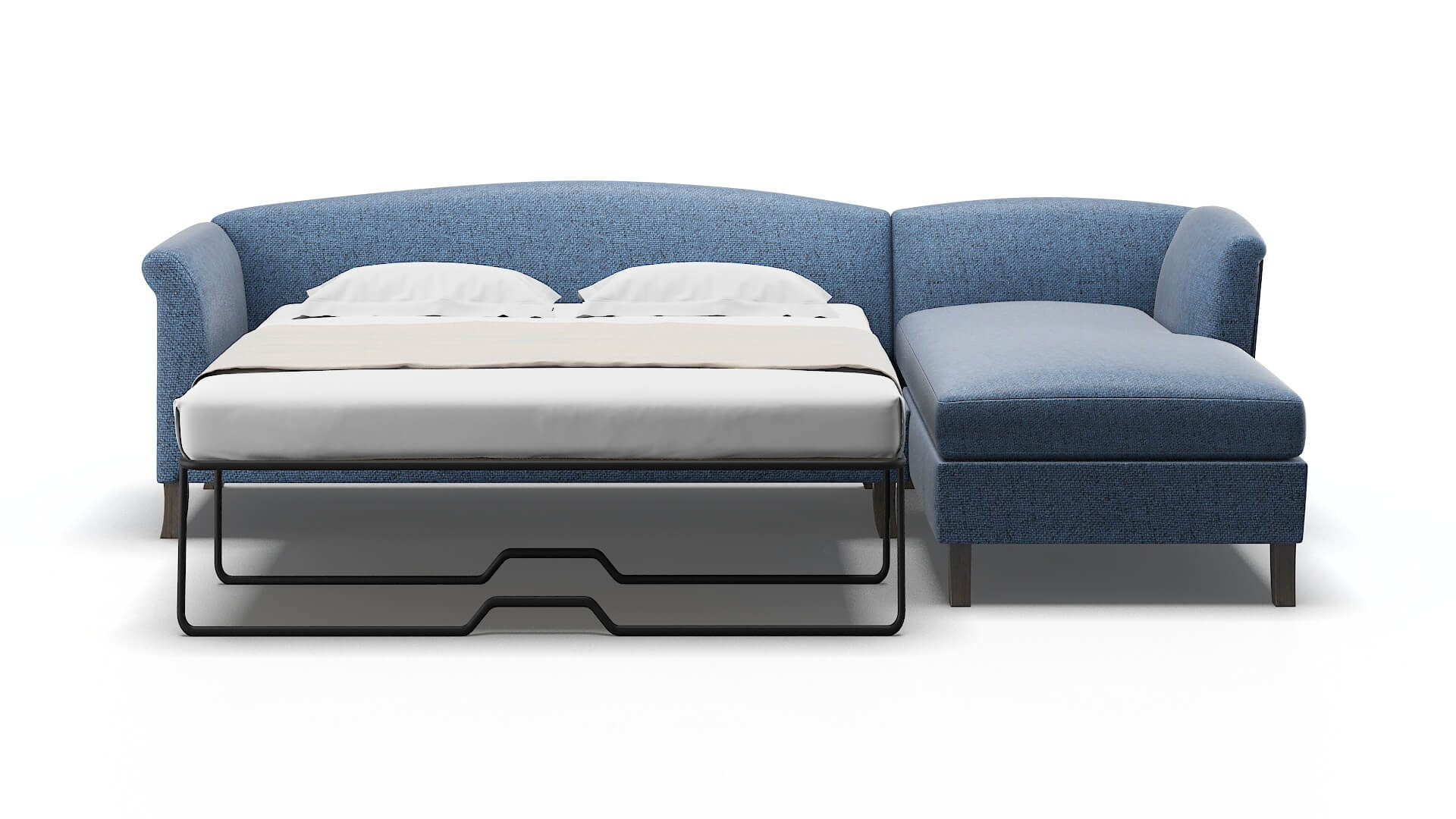 Crete Leslie Indigo Panel Sleeper Espresso legs 1