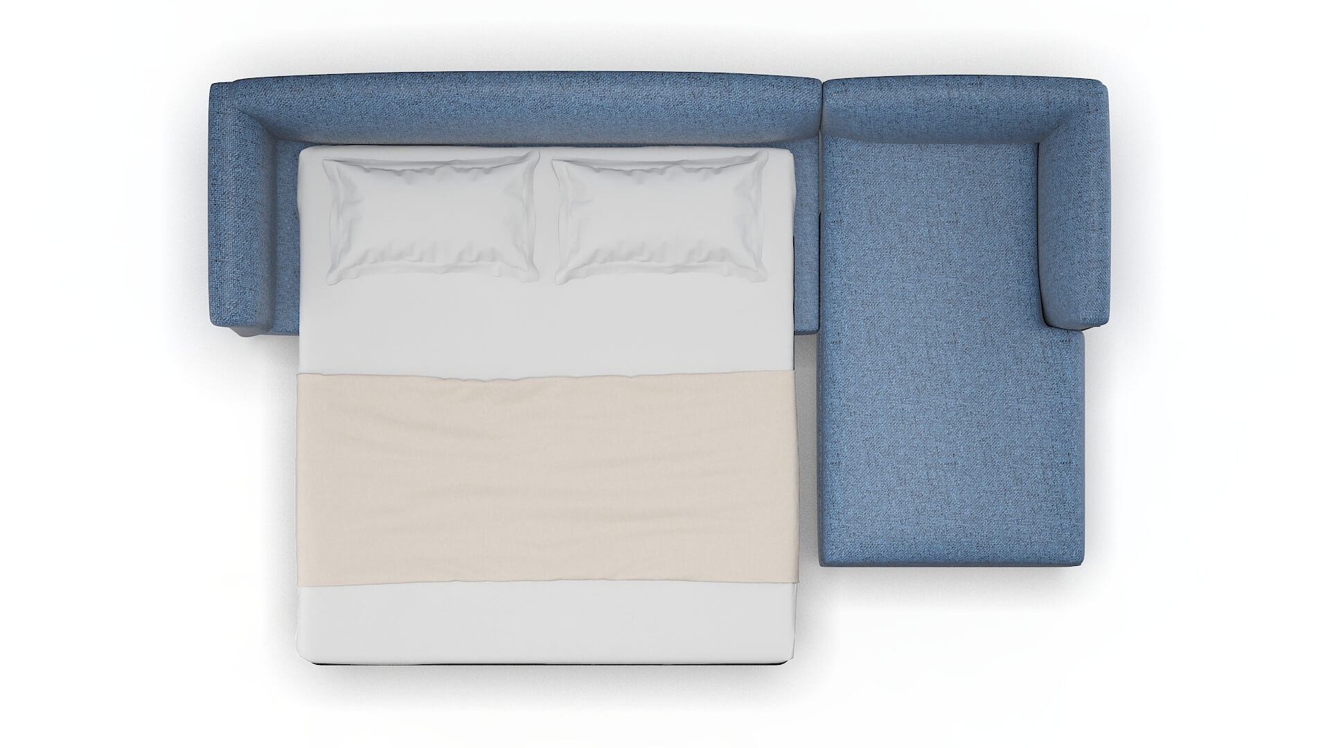 Crete Leslie Indigo Panel Sleeper Espresso legs 3