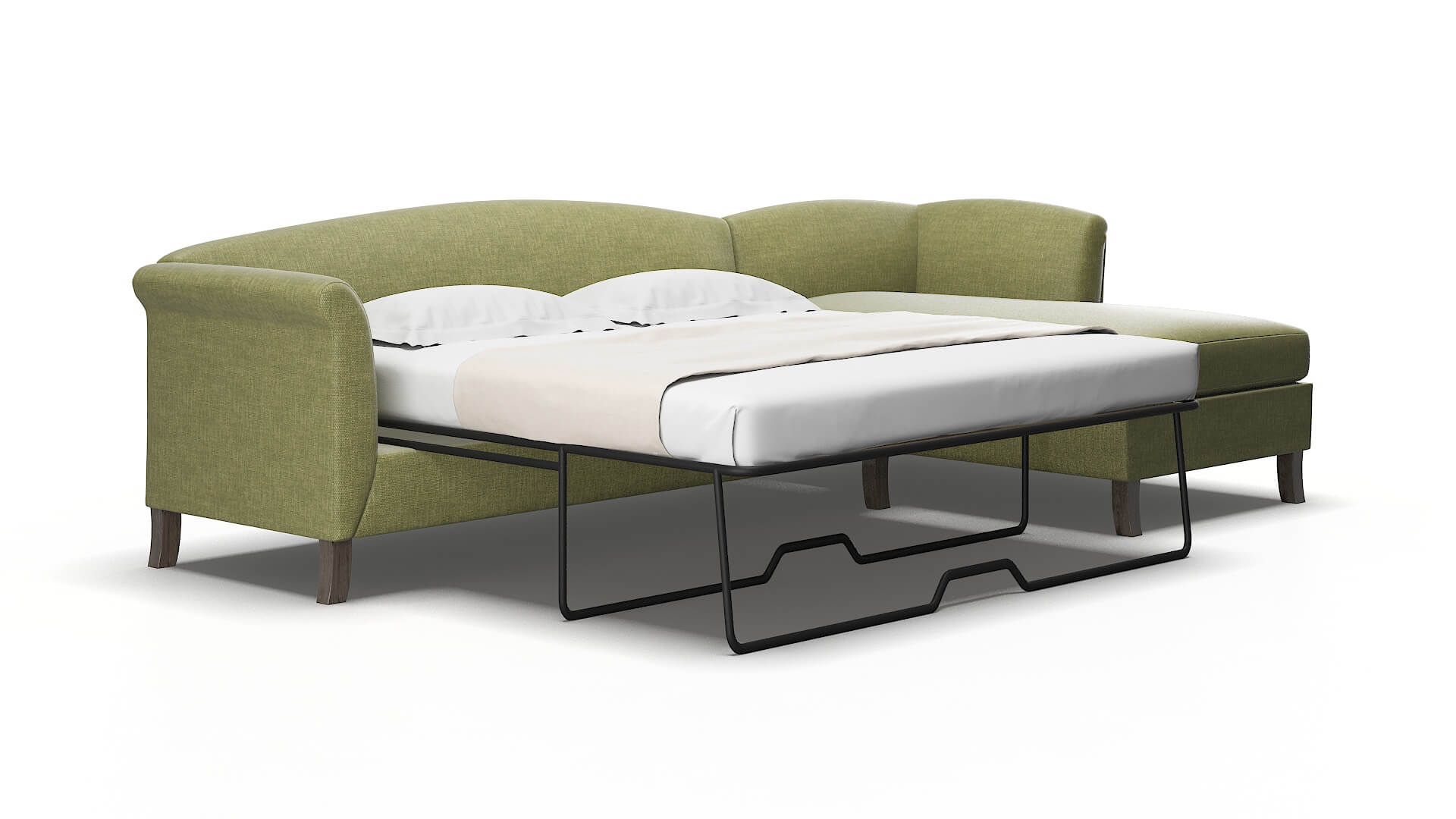 Crete Leslie lawn Panel sleeper Espresso Legs  2