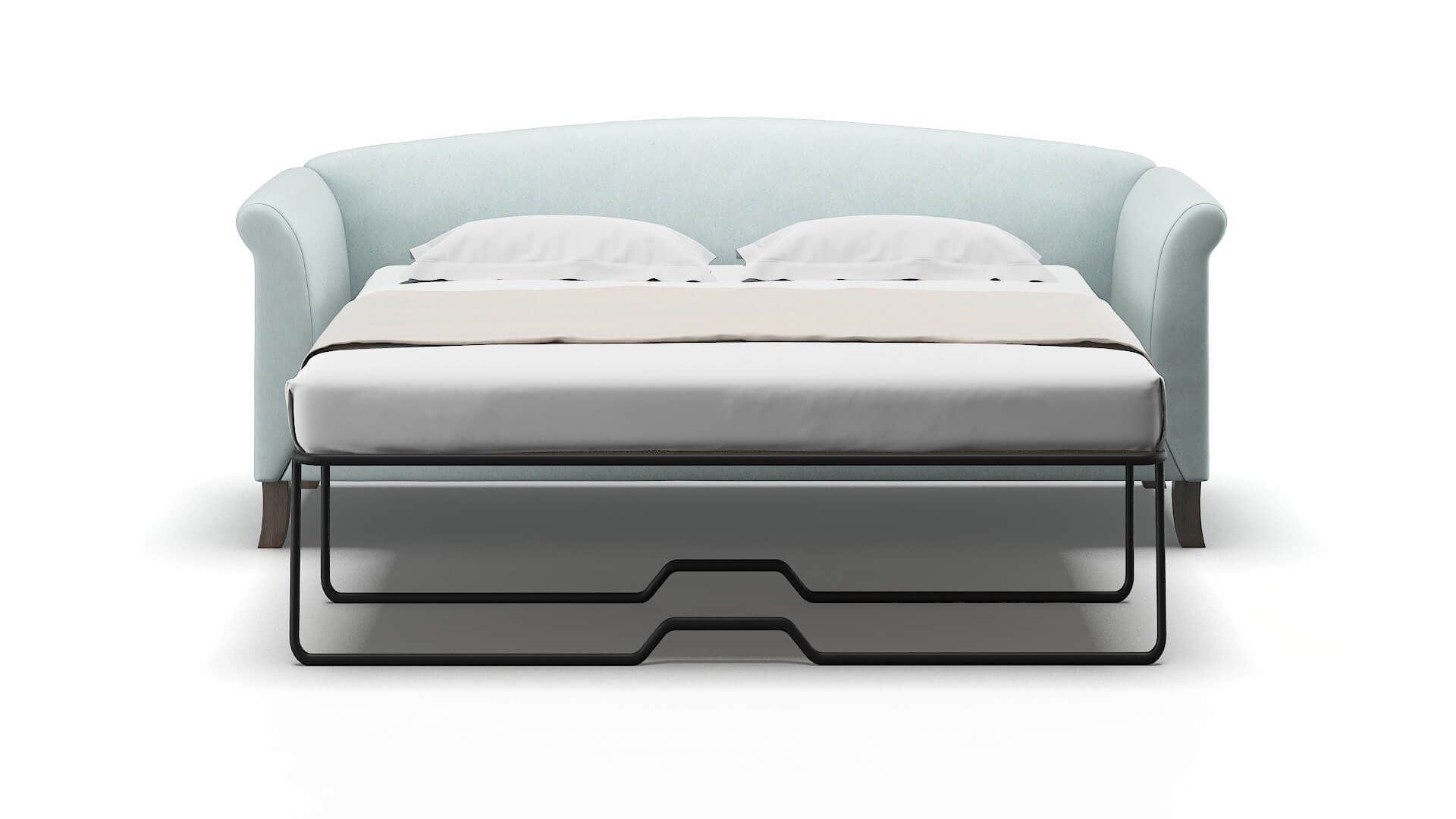 Crete Leslie Robins_egg Sofa Sleeper Espresso legs 1