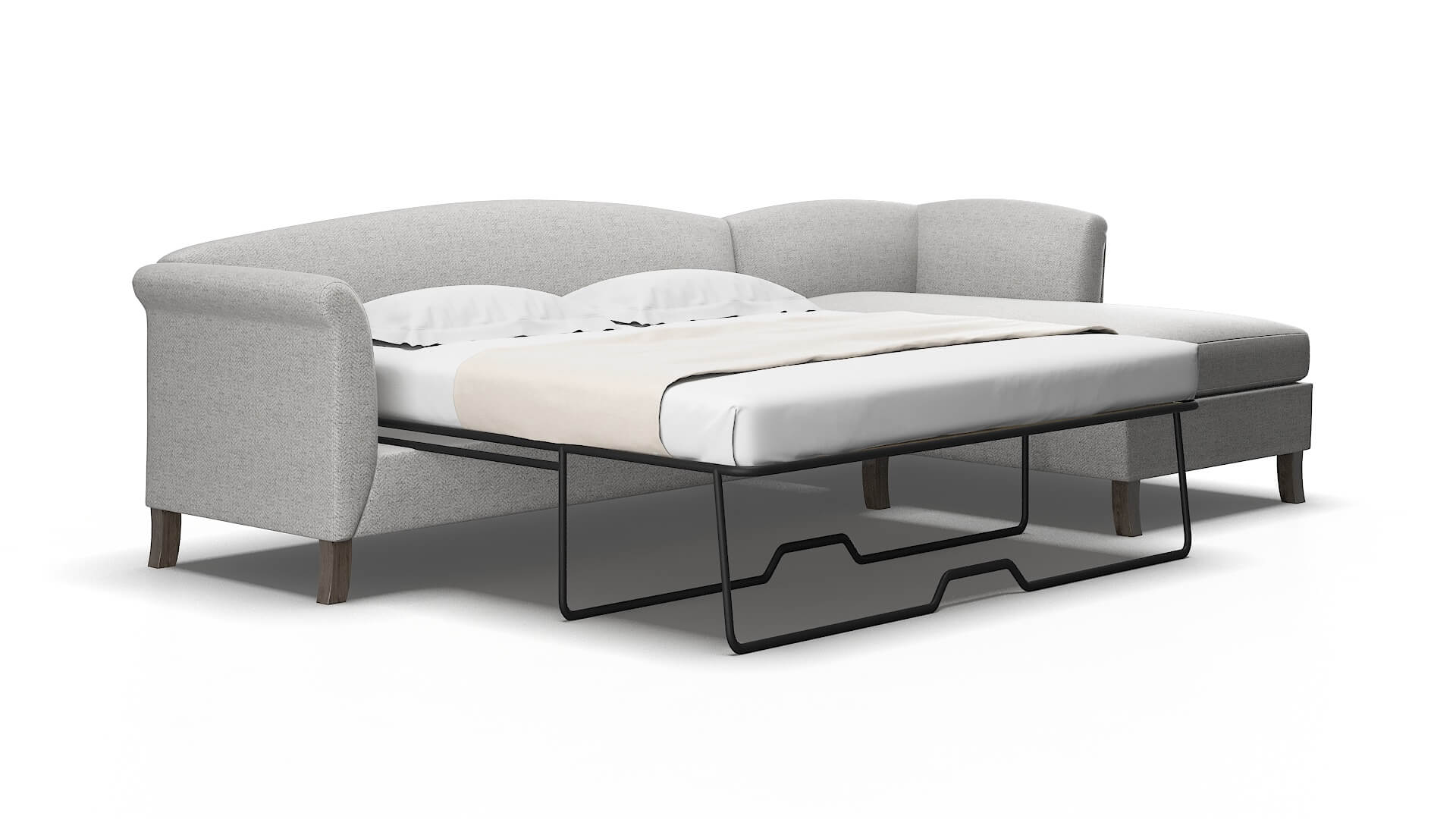 Crete Malibu dove Panel sleeper Espresso Legs  2