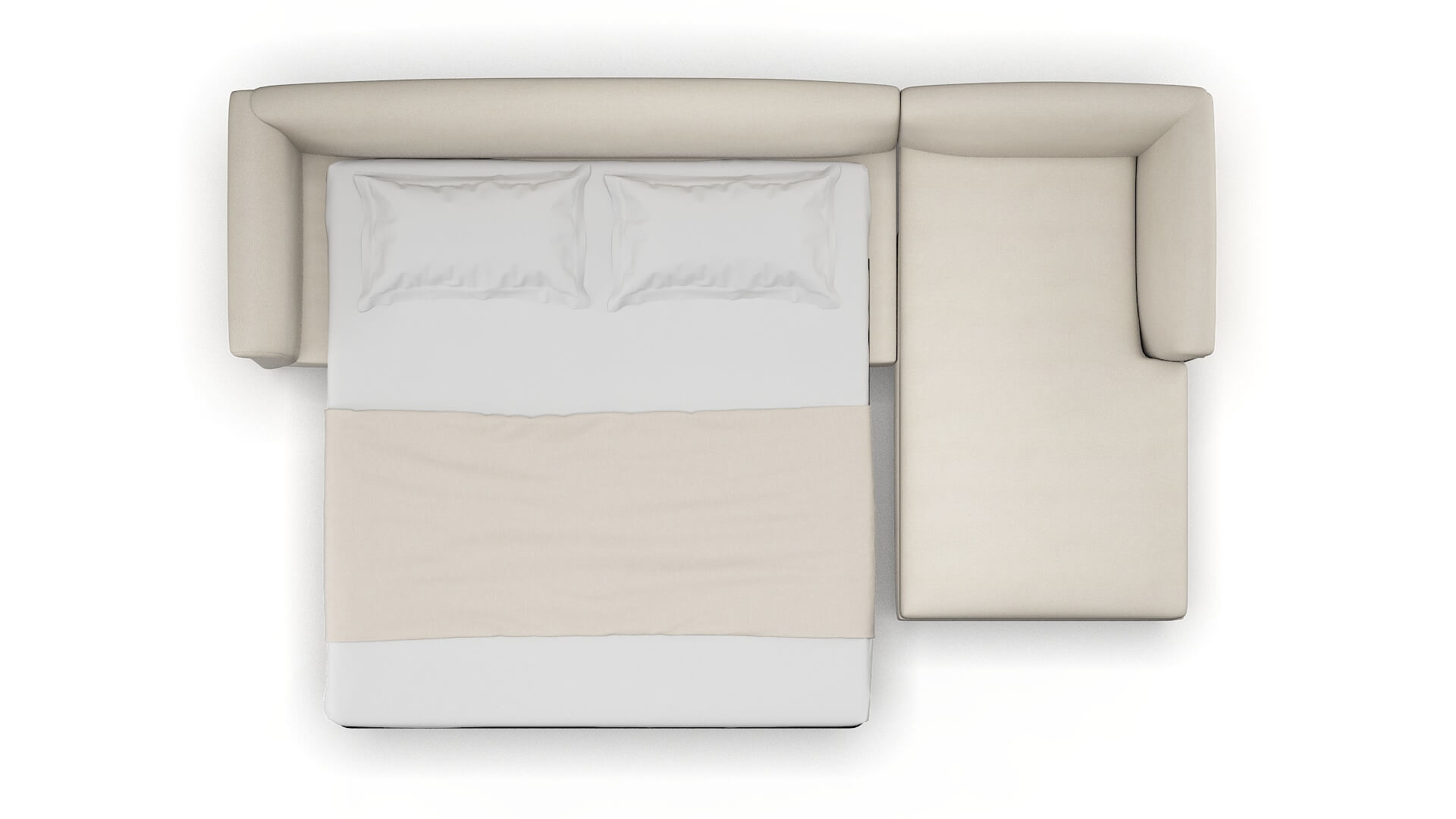 Crete Malibu Linen Panel Sleeper Espresso legs 3