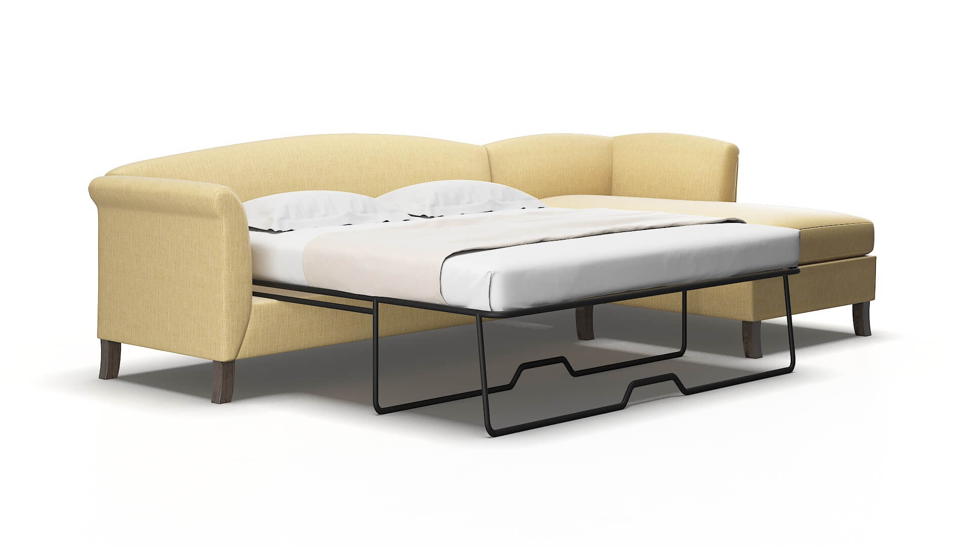 Crete Malibu maize Panel sleeper Espresso Legs  2