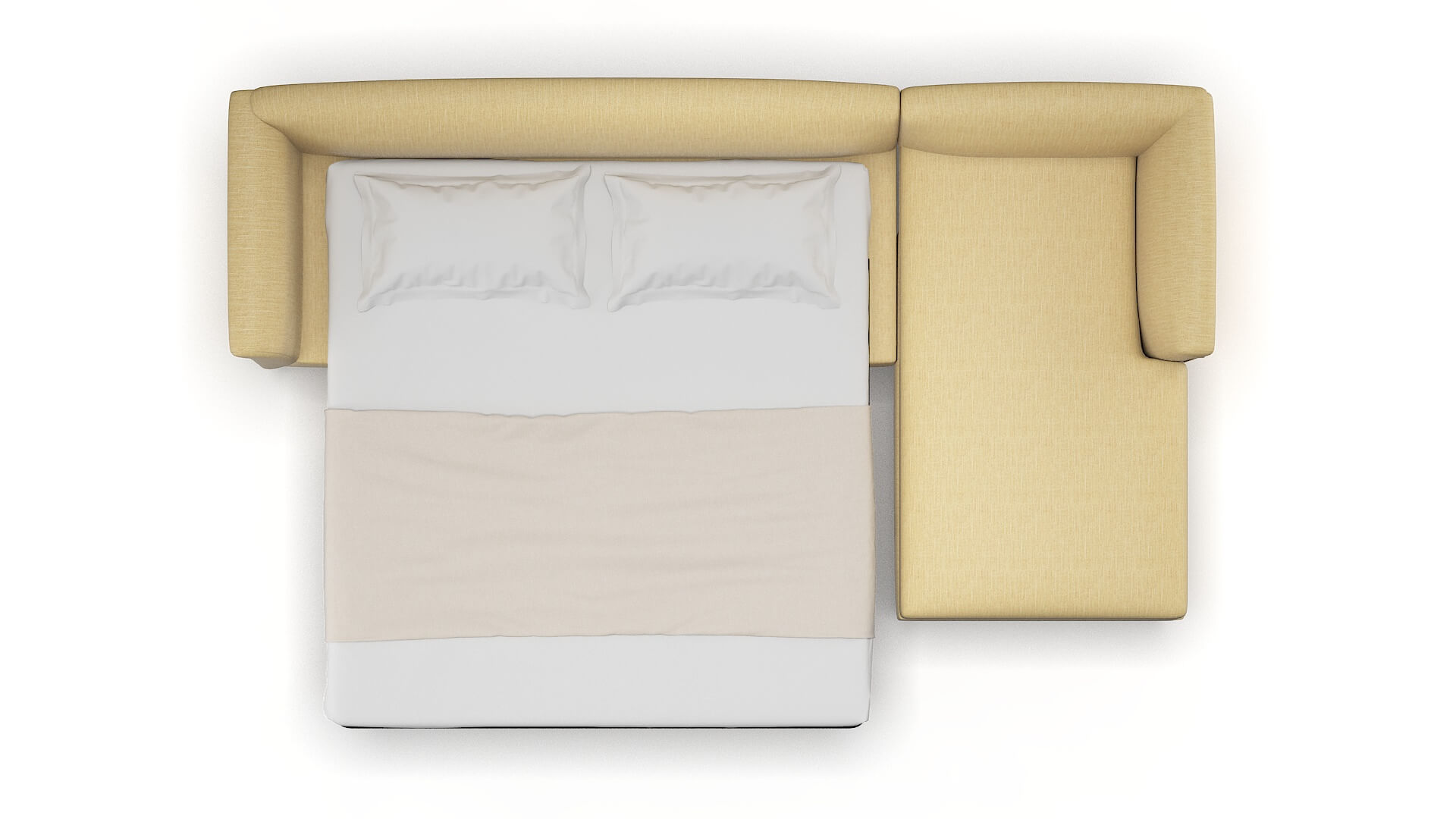 Crete Malibu Maize Panel Sleeper Espresso legs 3