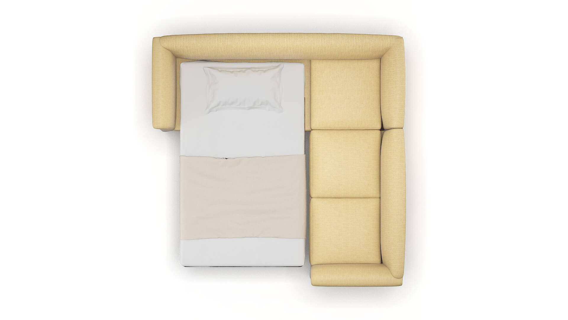 Crete Malibu Maize Sectional Sleeper Espresso legs 3