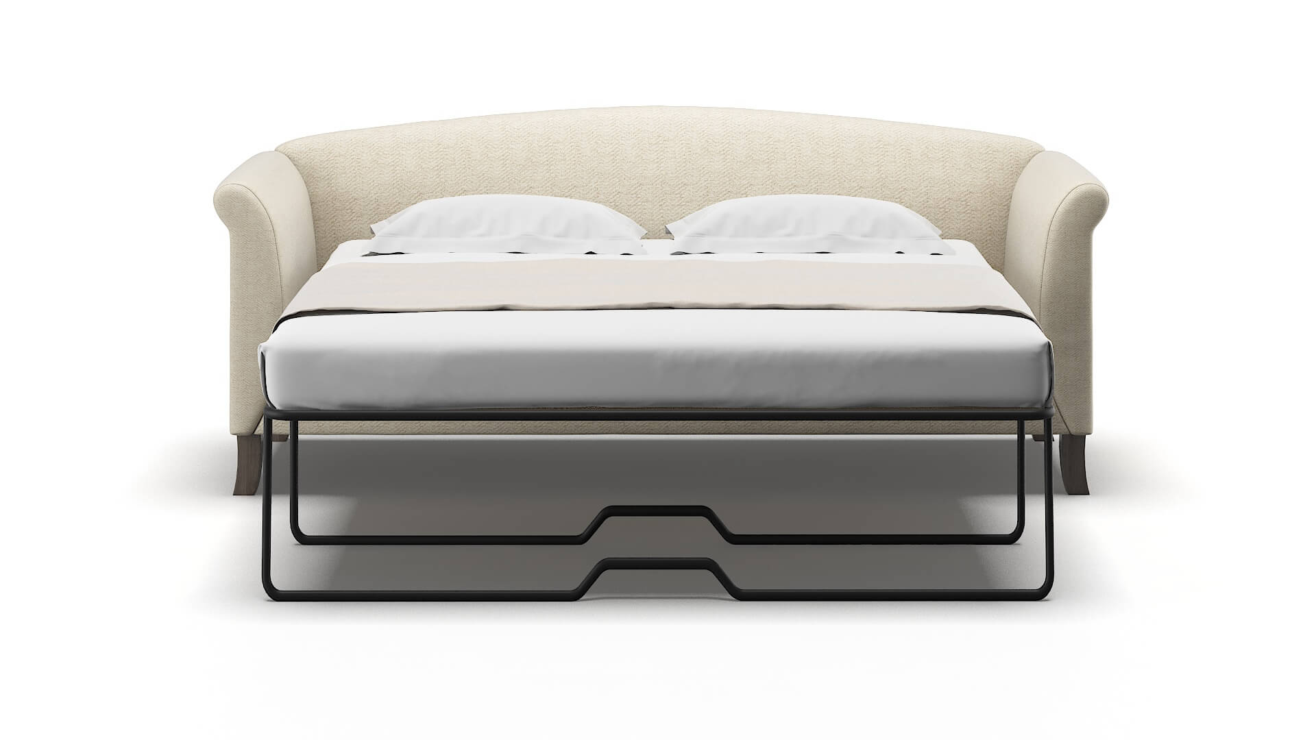 Crete Malibu Sand Sofa Sleeper Espresso legs 1