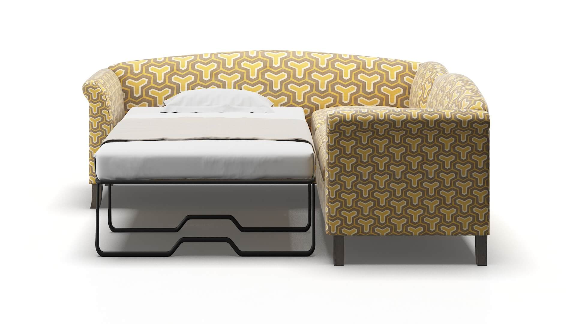 Crete Merci Dijon Sectional Sleeper Espresso legs 1