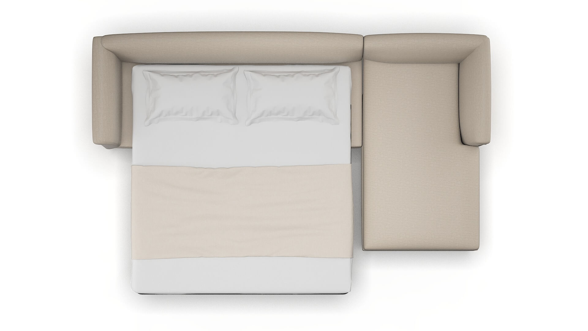 Crete Naples Almond Panel Sleeper Espresso legs 3