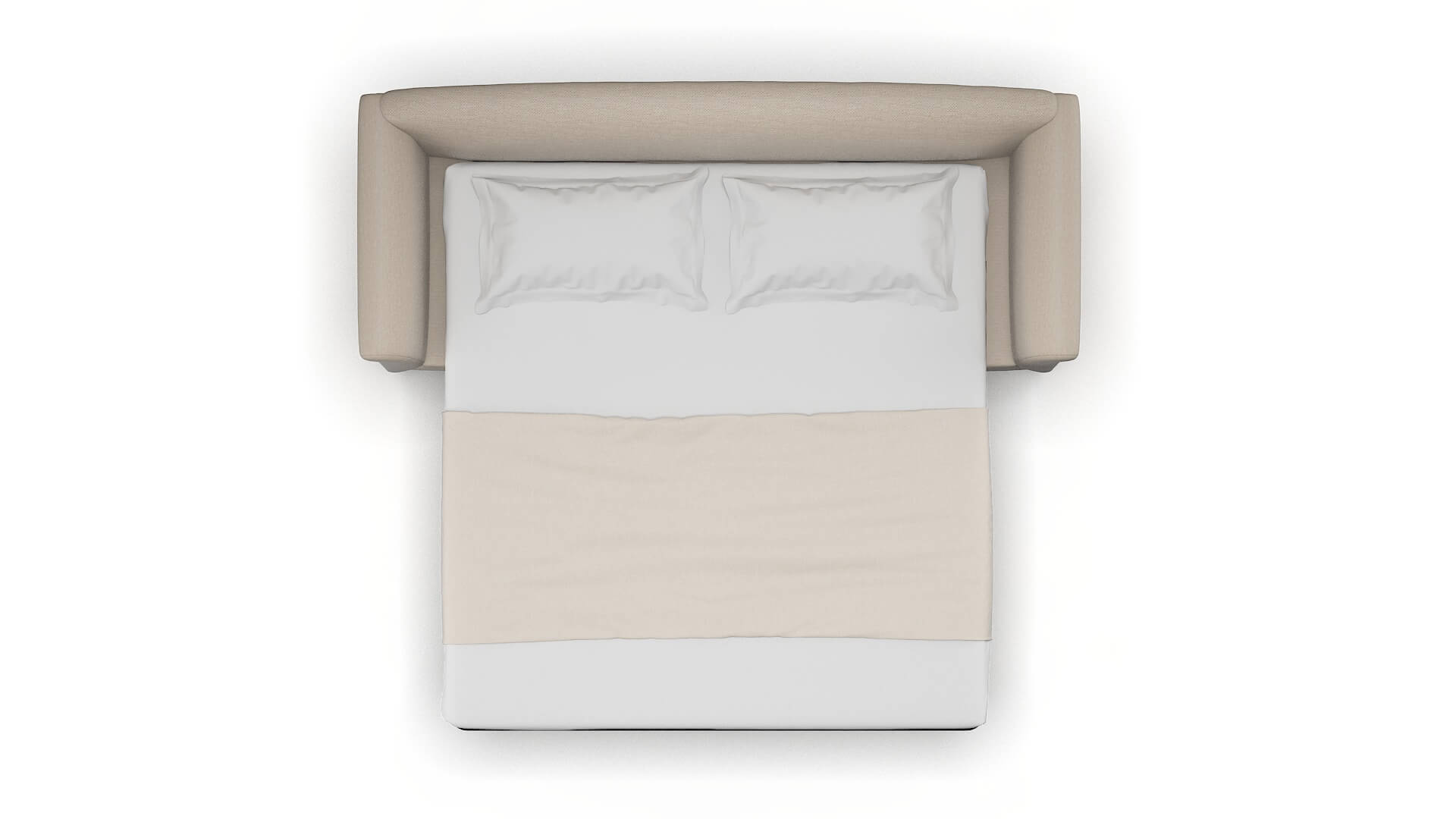 Crete Naples Almond Sofa Sleeper Espresso legs 3