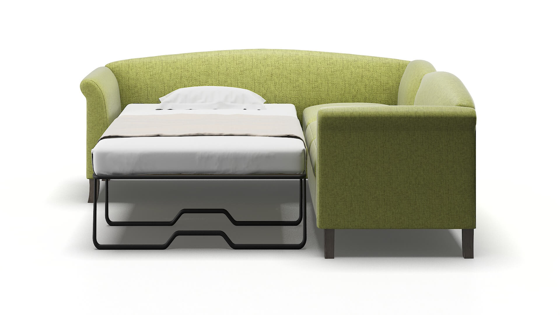 Crete Notion Appletini Sectional Sleeper Espresso legs 1