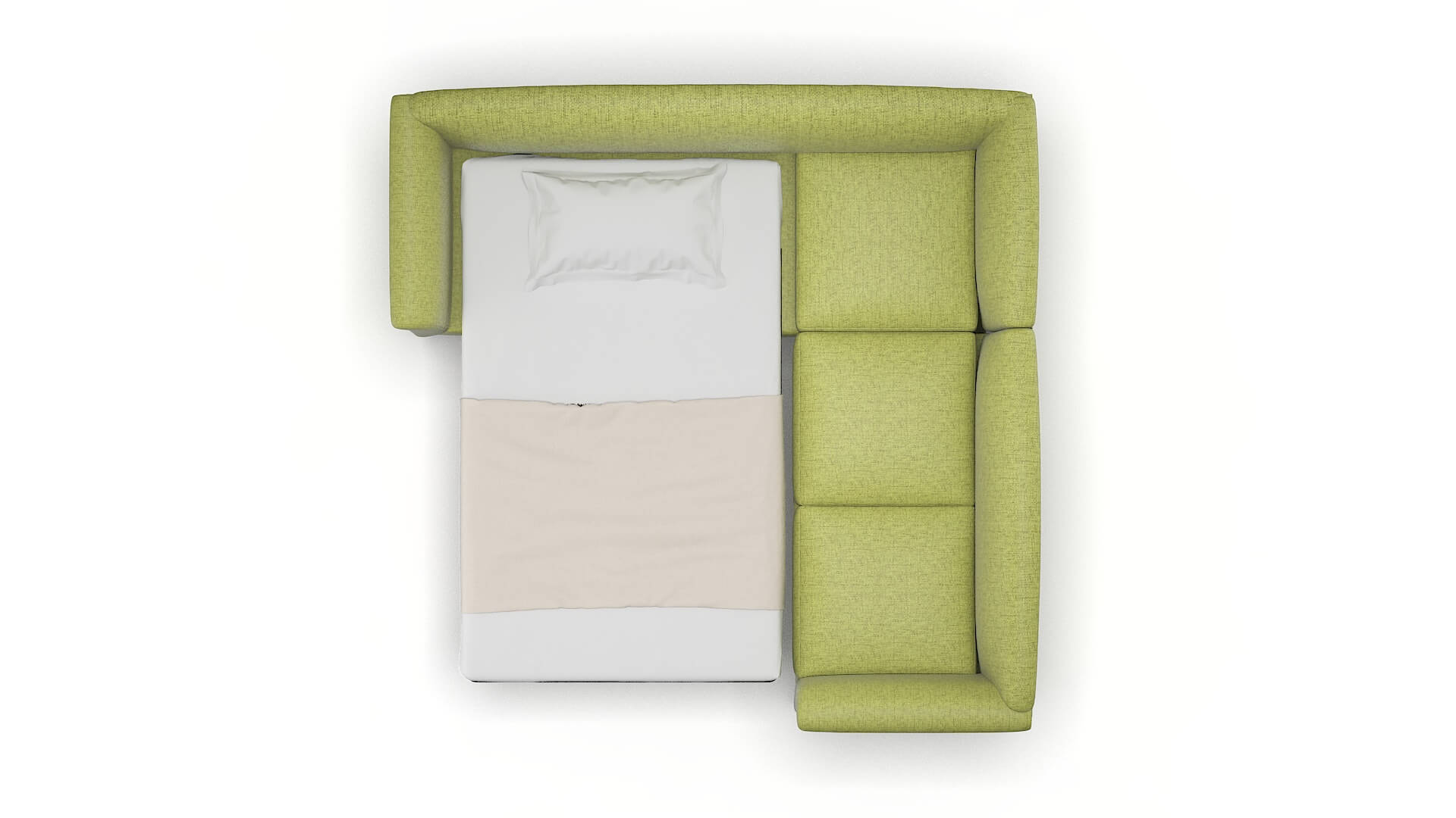 Crete Notion Appletini Sectional Sleeper Espresso legs 3