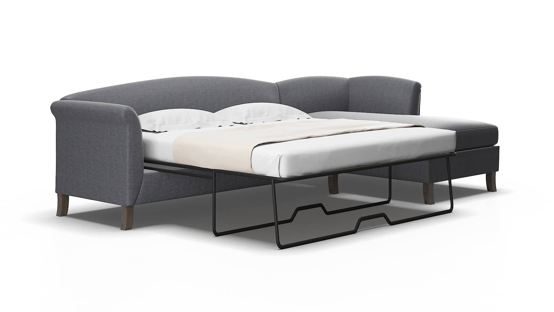 Crete Notion graphite Panel sleeper Espresso Legs  2