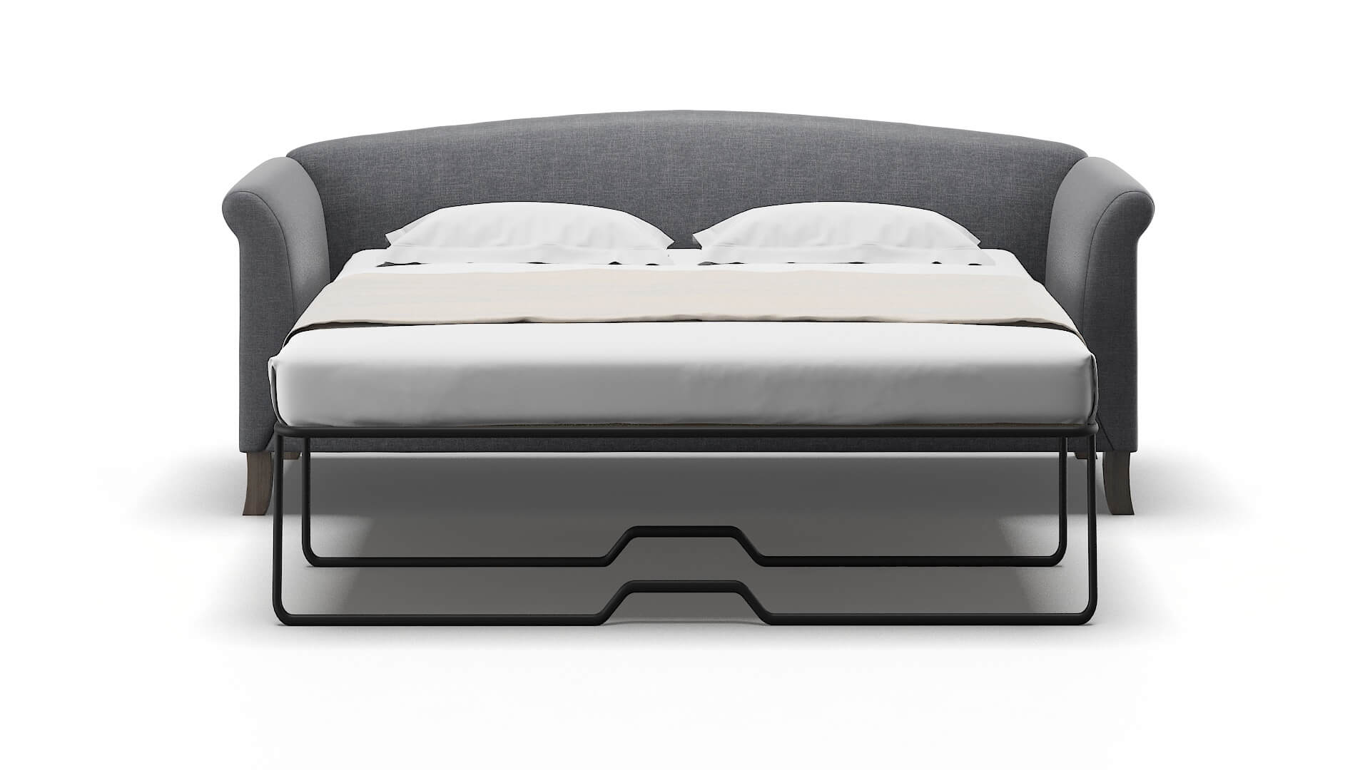 Crete Notion Graphite Sofa Sleeper Espresso legs 1