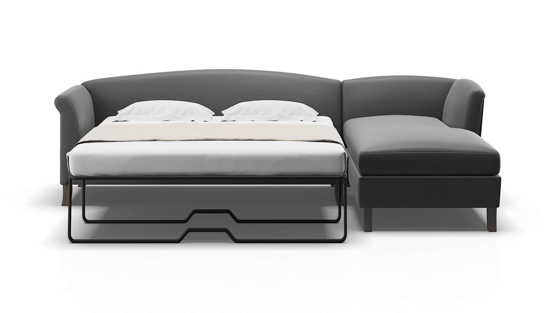 Crete Oakley Charcoal Panel Sleeper Espresso legs 1