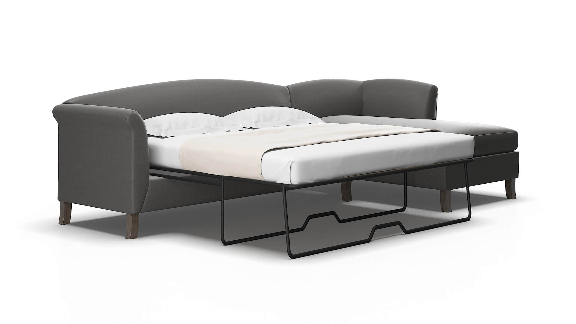 Crete Oakley Charcoal Panel Sleeper Espresso legs 2