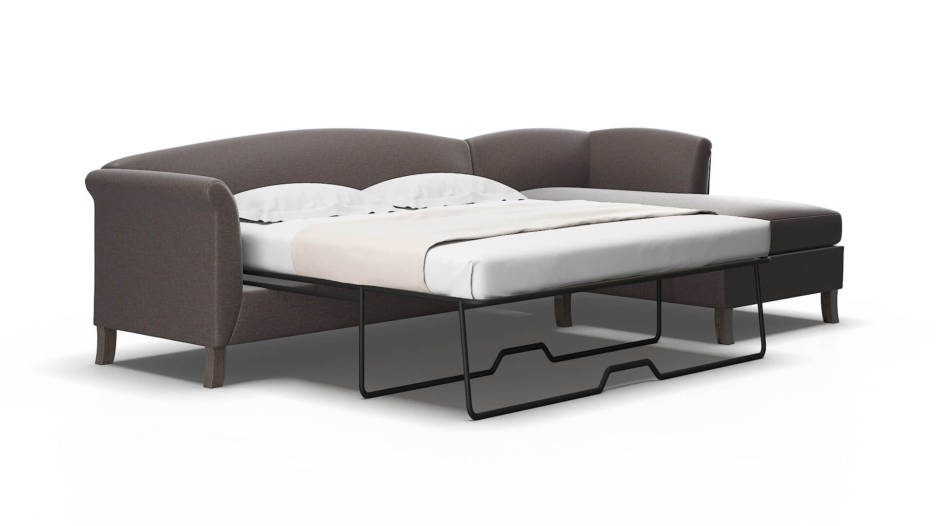 Crete Oscar Chocolate Panel Sleeper Espresso legs 2