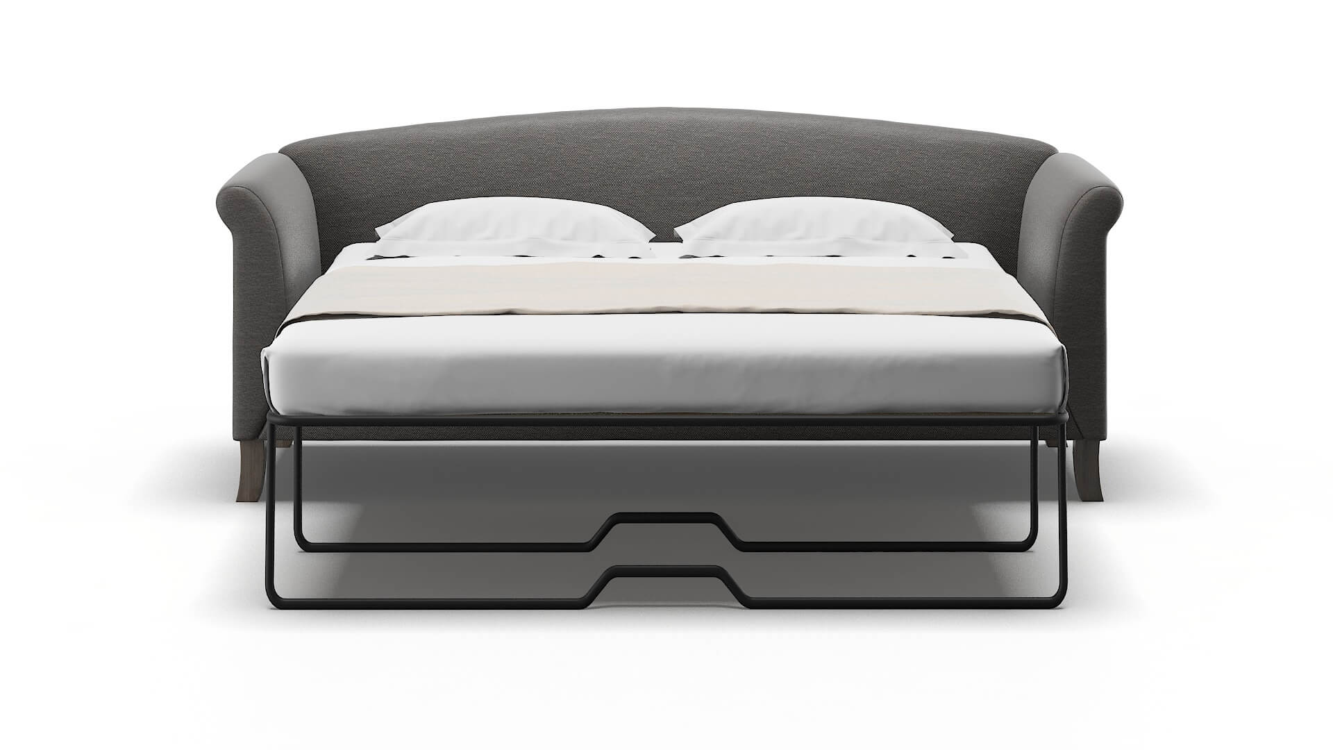 Crete Oscar Grey Sofa Sleeper Espresso legs 1