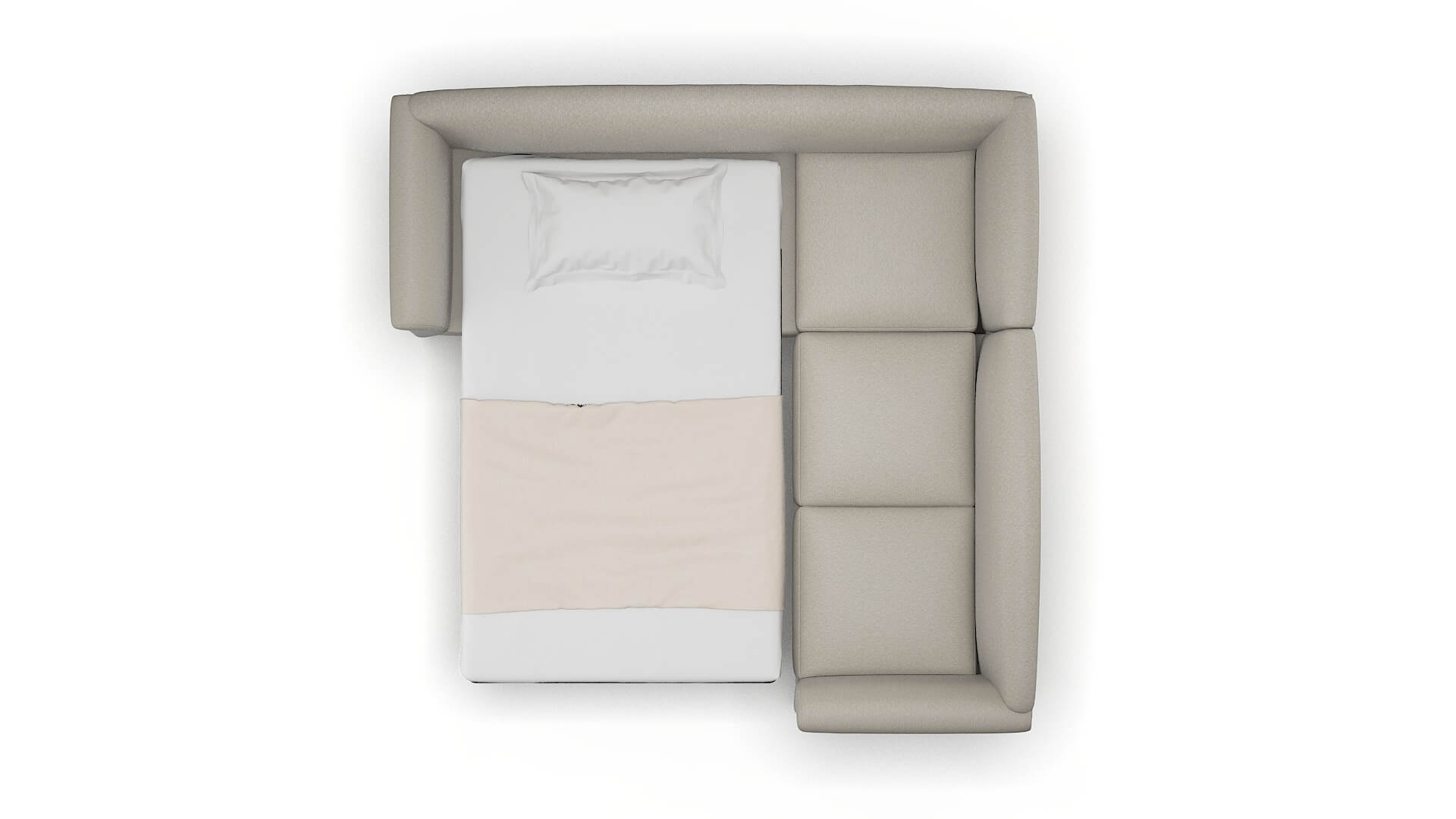 Crete Oscar Silver Sectional Sleeper Espresso legs 3