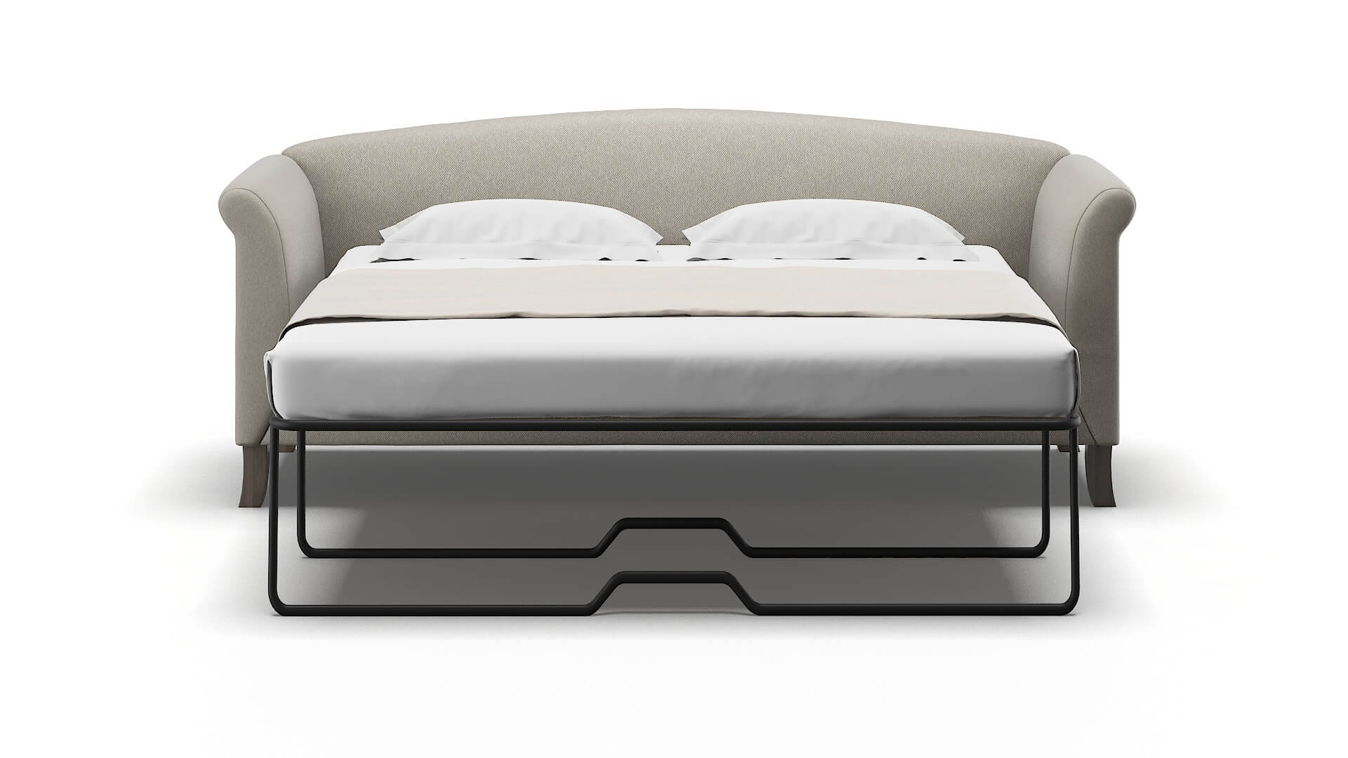 Crete Oscar Silver Sofa Sleeper Espresso legs 1