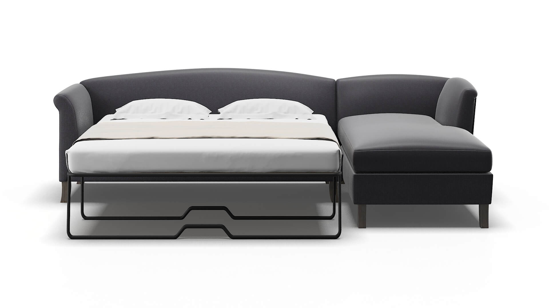 Crete Parker Charcoal Panel Sleeper Espresso legs 1