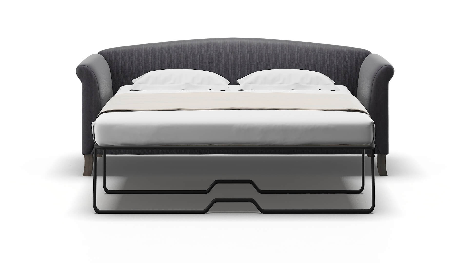 Crete Parker Charcoal Sofa Sleeper Espresso legs 1