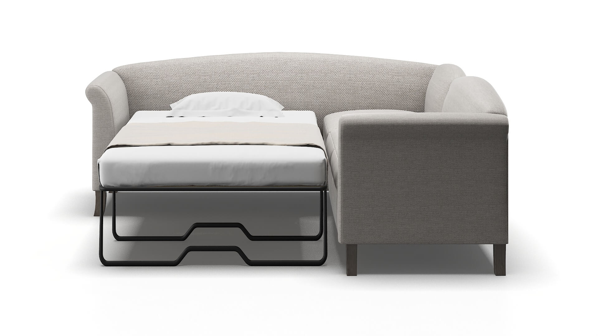 Crete Phoenix Sterling Sectional Sleeper Espresso legs 1