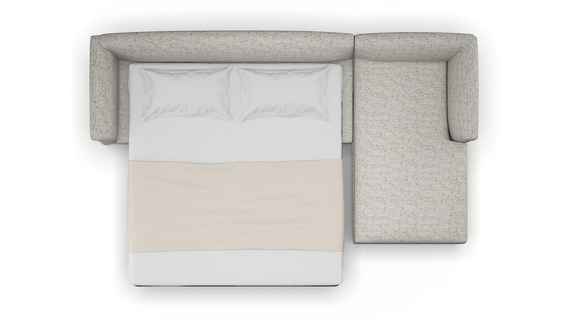 Crete Prime Gravel Panel Sleeper Espresso legs 3