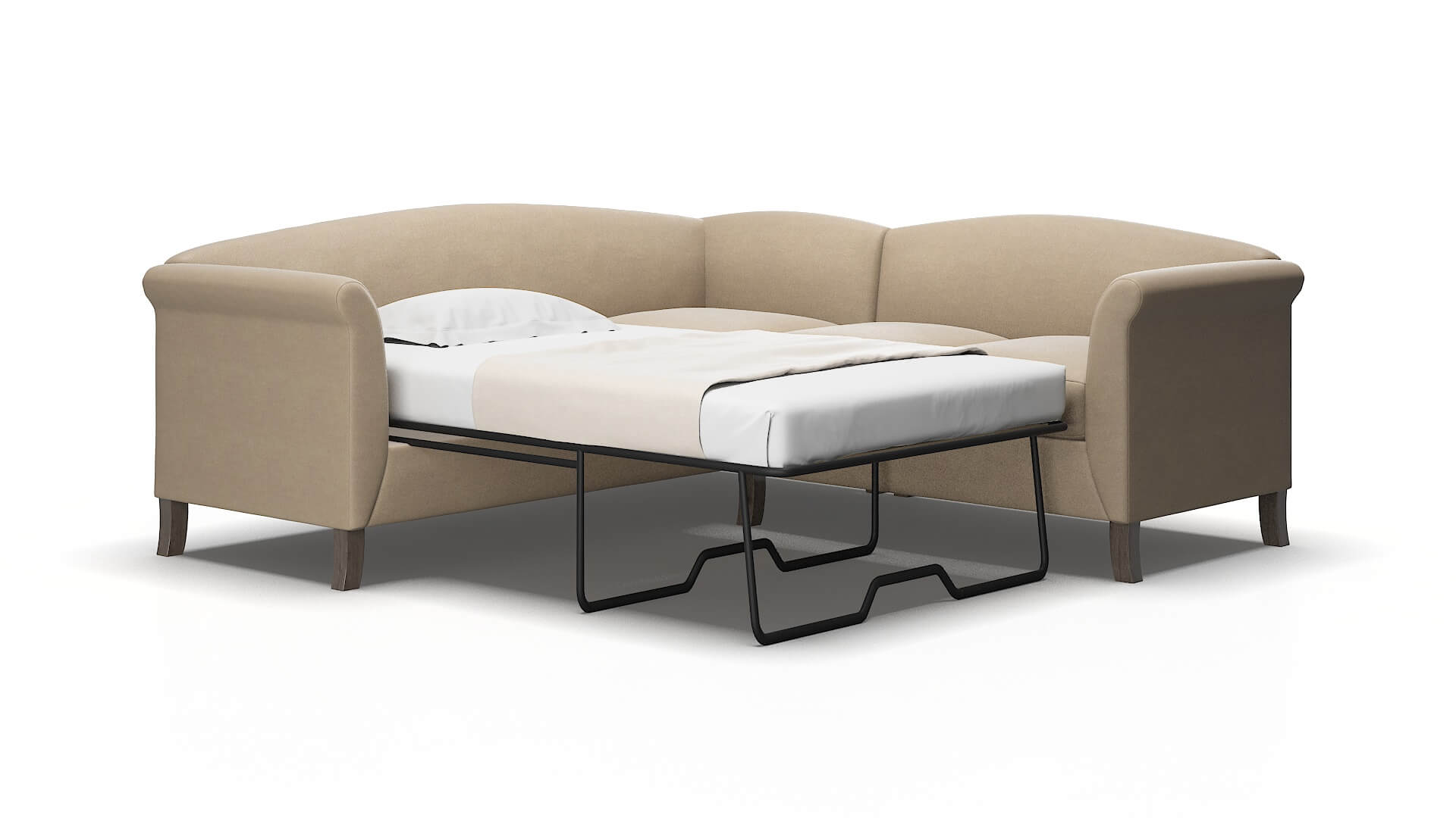Crete Rocket cappuccino Sectional sleeper Espresso Legs  2