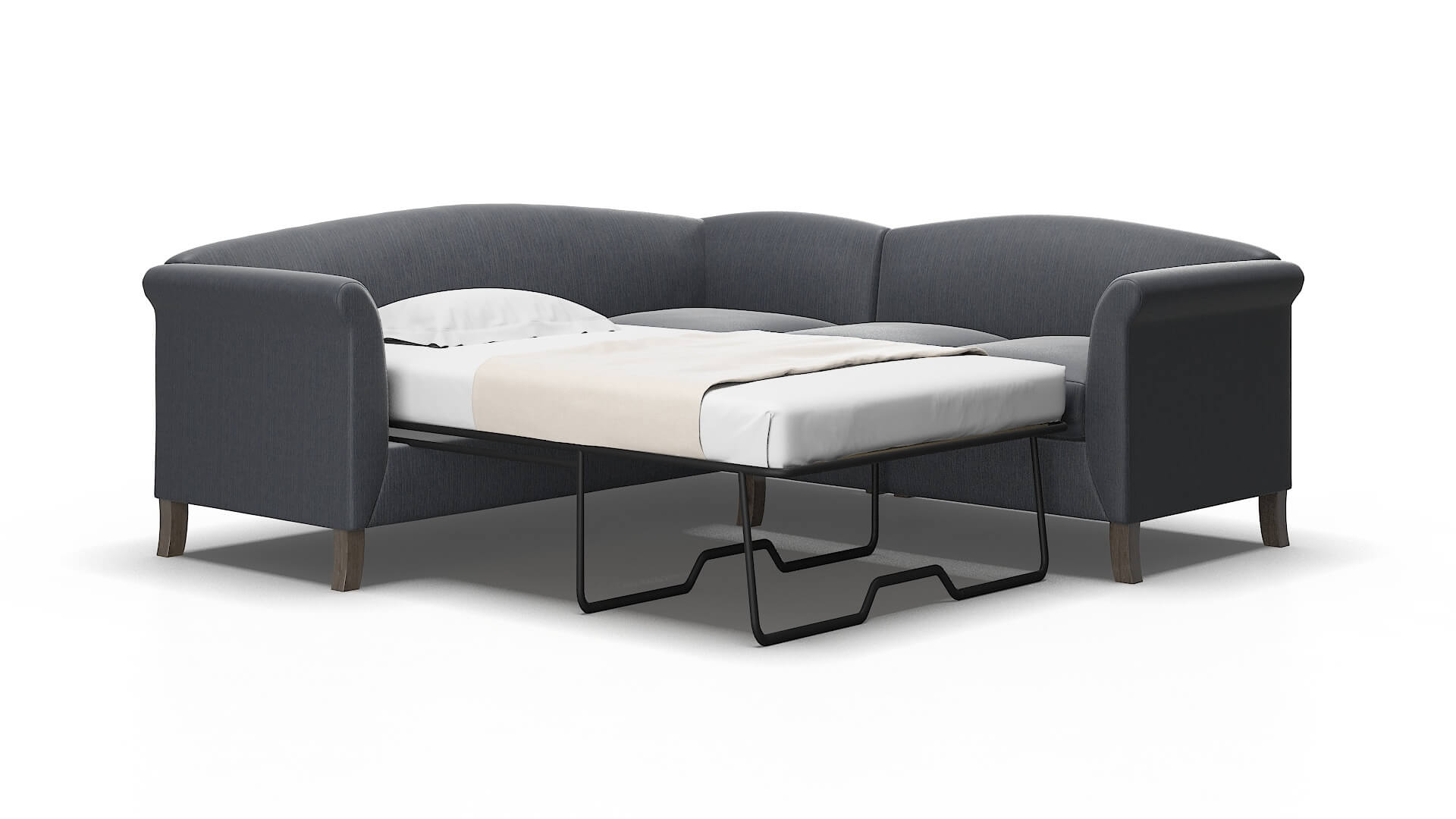 Crete Rocket Eclipse Sectional Sleeper Espresso legs 2