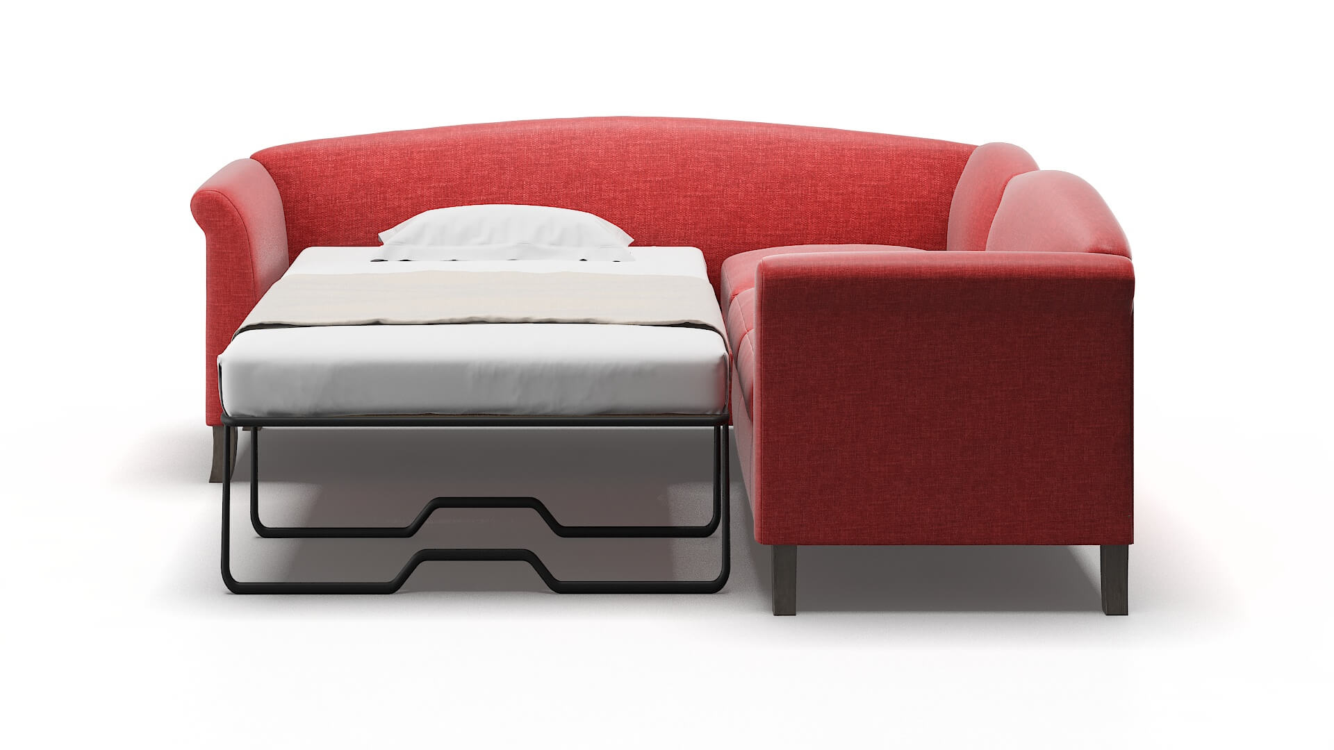 Crete Royale Berry Sectional Sleeper Espresso legs 1