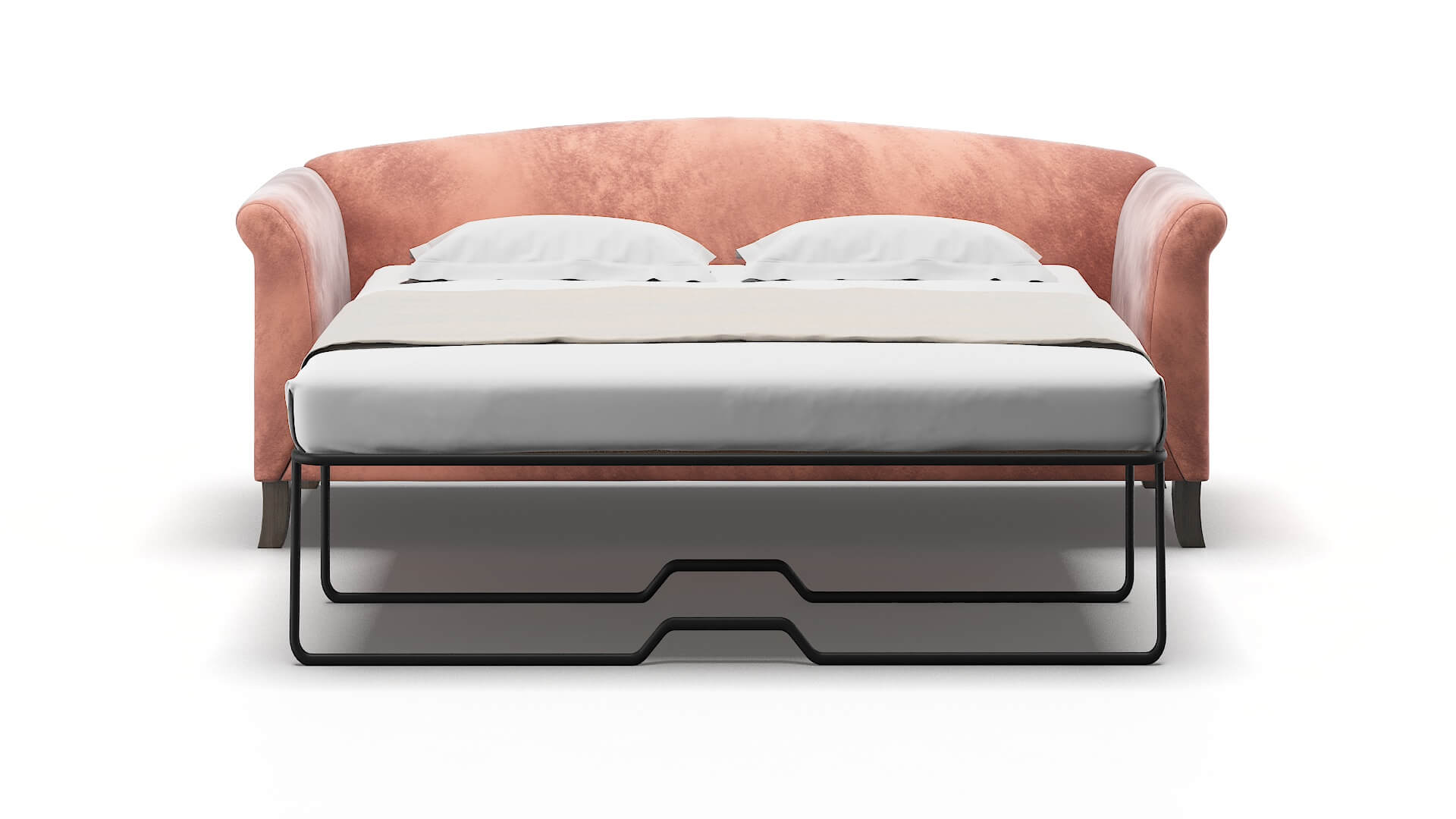Crete Royale Blush Sofa Sleeper Espresso legs 1