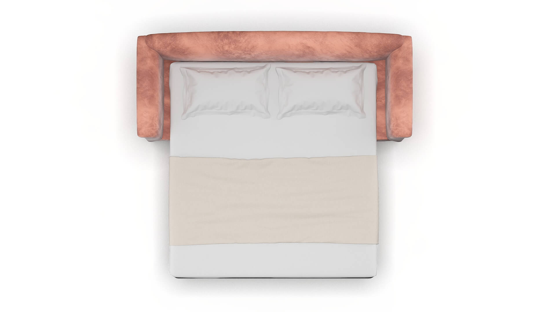 Crete Royale Blush Sofa Sleeper Espresso legs 3