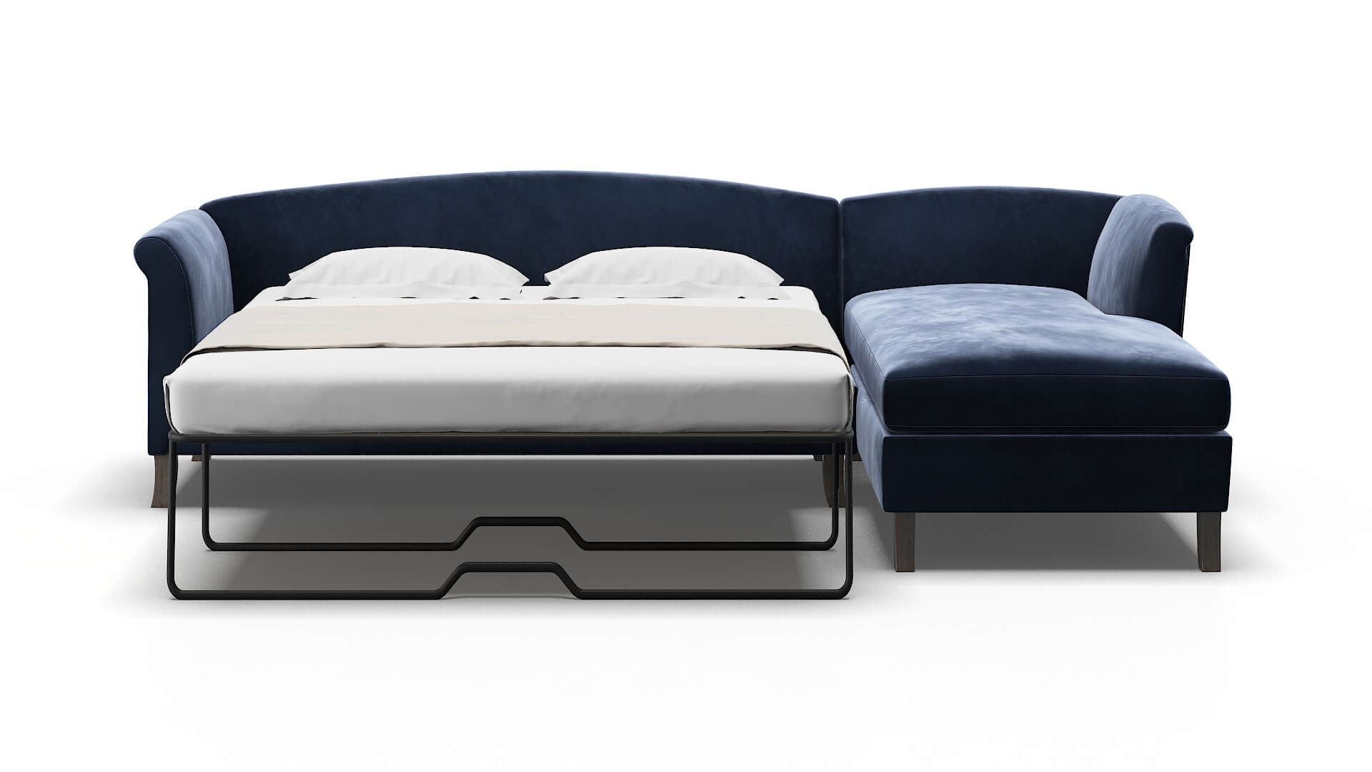 Crete Royale Cobalt Panel Sleeper Espresso legs 1