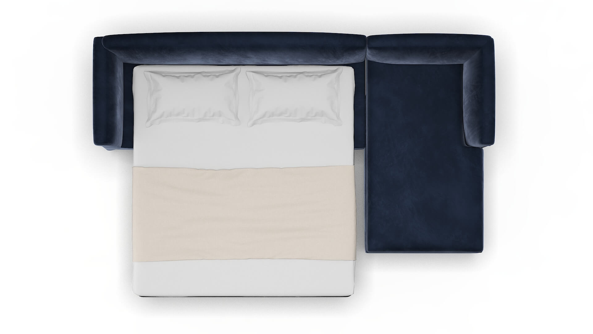 Crete Royale Cobalt Panel Sleeper Espresso legs 3