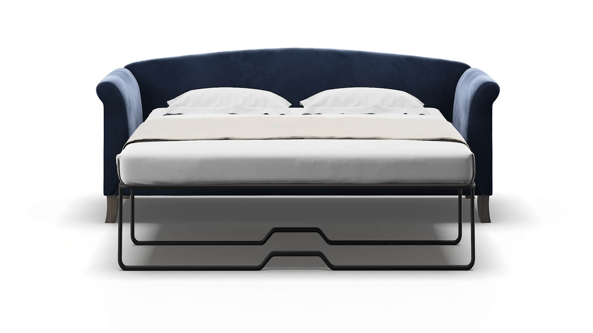 Crete Royale Cobalt Sofa Sleeper Espresso legs 1