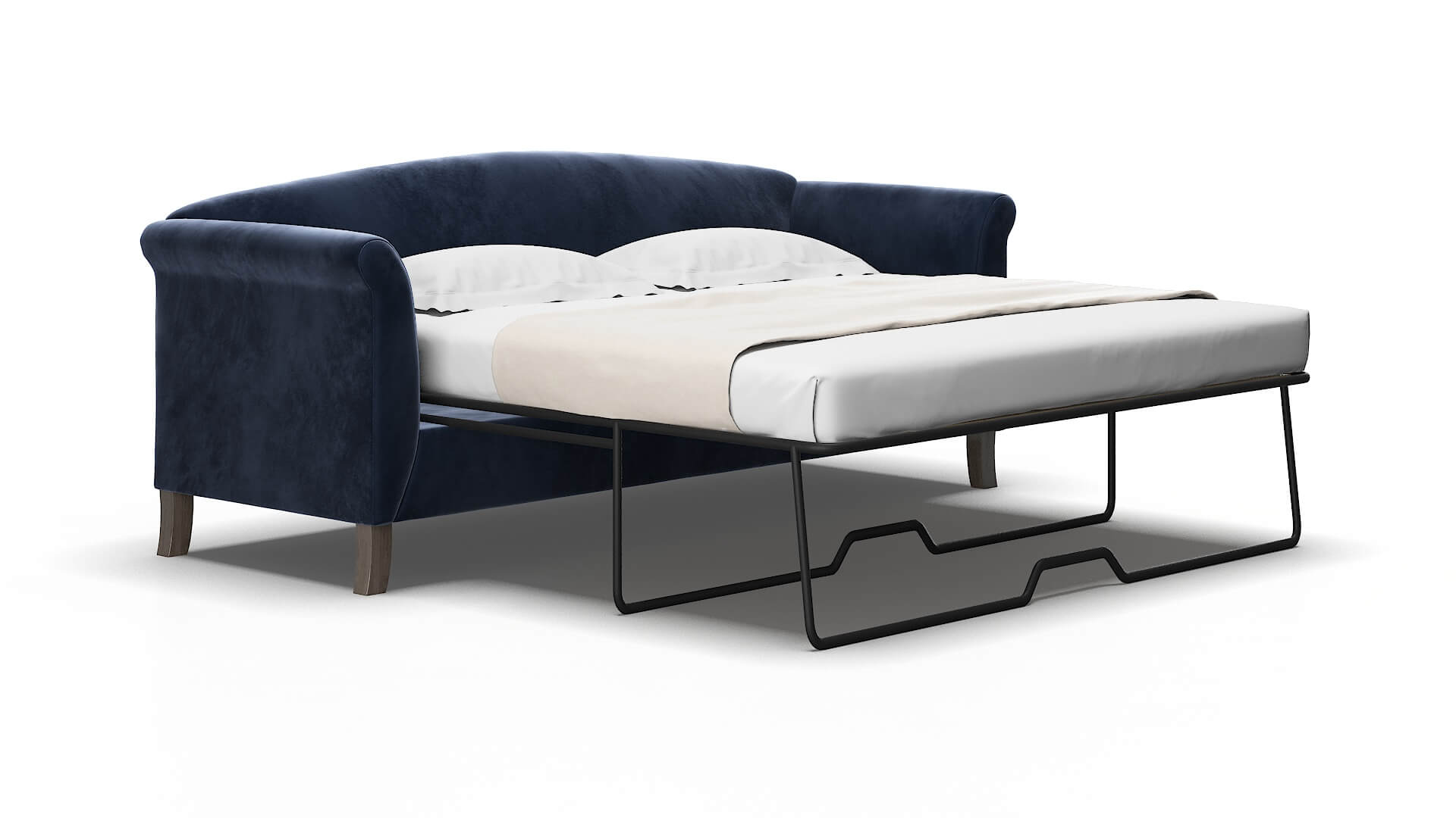 Crete Royale cobalt Sofa sleeper Espresso Legs  2