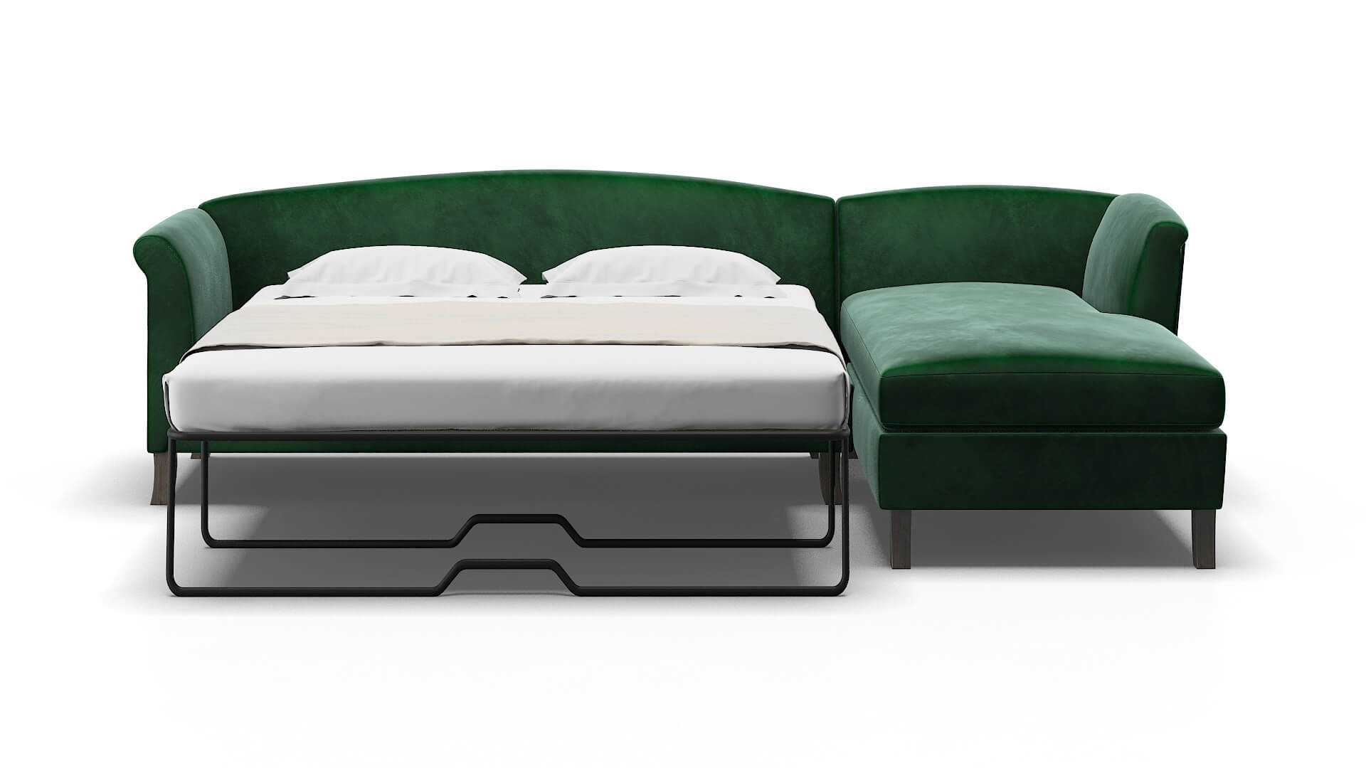 Crete Royale Evergreen Panel Sleeper Espresso legs 1