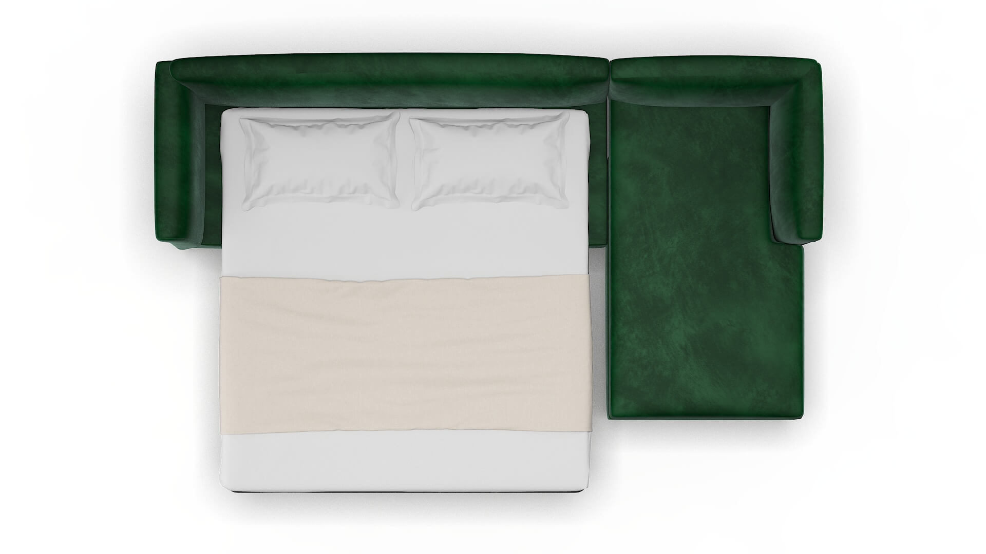 Crete Royale Evergreen Panel Sleeper Espresso legs 3